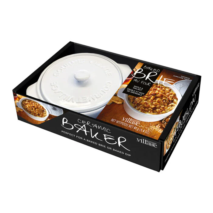 Brie Baker Gift Set with Maple Walnut Brie Topping - Image 1