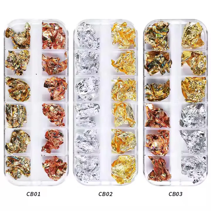 Foil Kit Fragments DIY Aluminum Paper Nail Stickers Flakes - Image 2