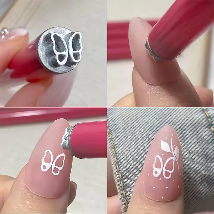 6 Pieces Nail Art Stamp Pen Set Portable Metal Nail Art Stamping - Image 3