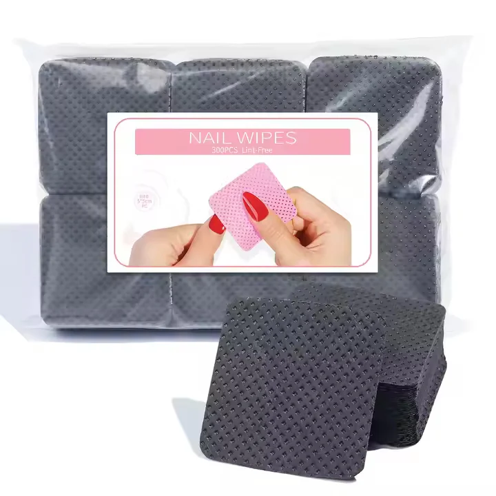 300pcs/bag Colorful Gel Polish Remover Pad Cleaning Cotton Sheet Lint-free Nail Wipe - Image 3
