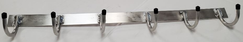 Halter/Bridle Rack, 6 Hook, Aluminum - Image 1
