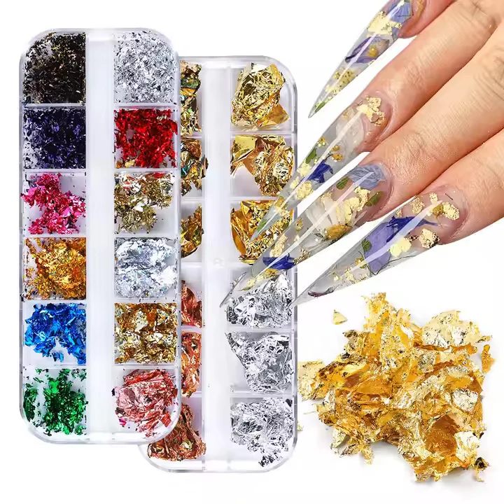 Foil Kit Fragments DIY Aluminum Paper Nail Stickers Flakes - Image 1
