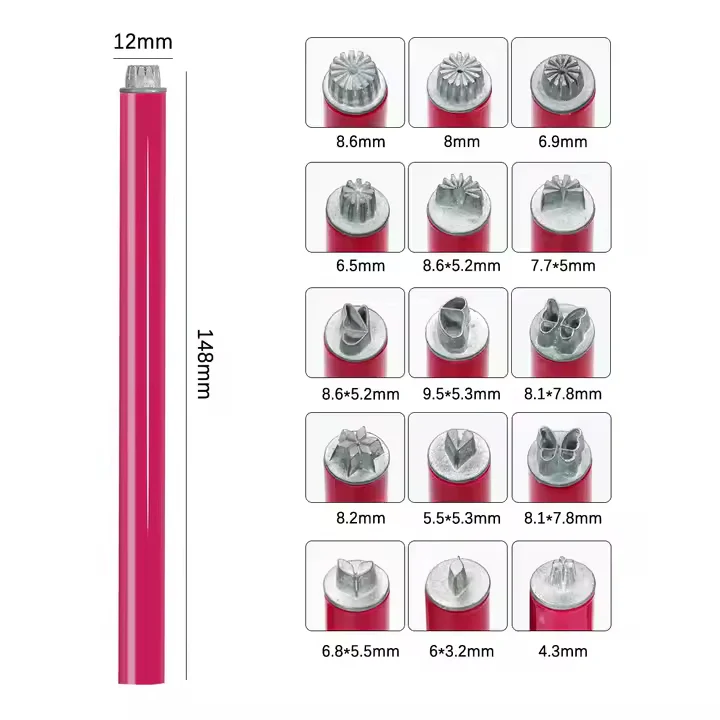 6 Pieces Nail Art Stamp Pen Set Portable Metal Nail Art Stamping - Image 2