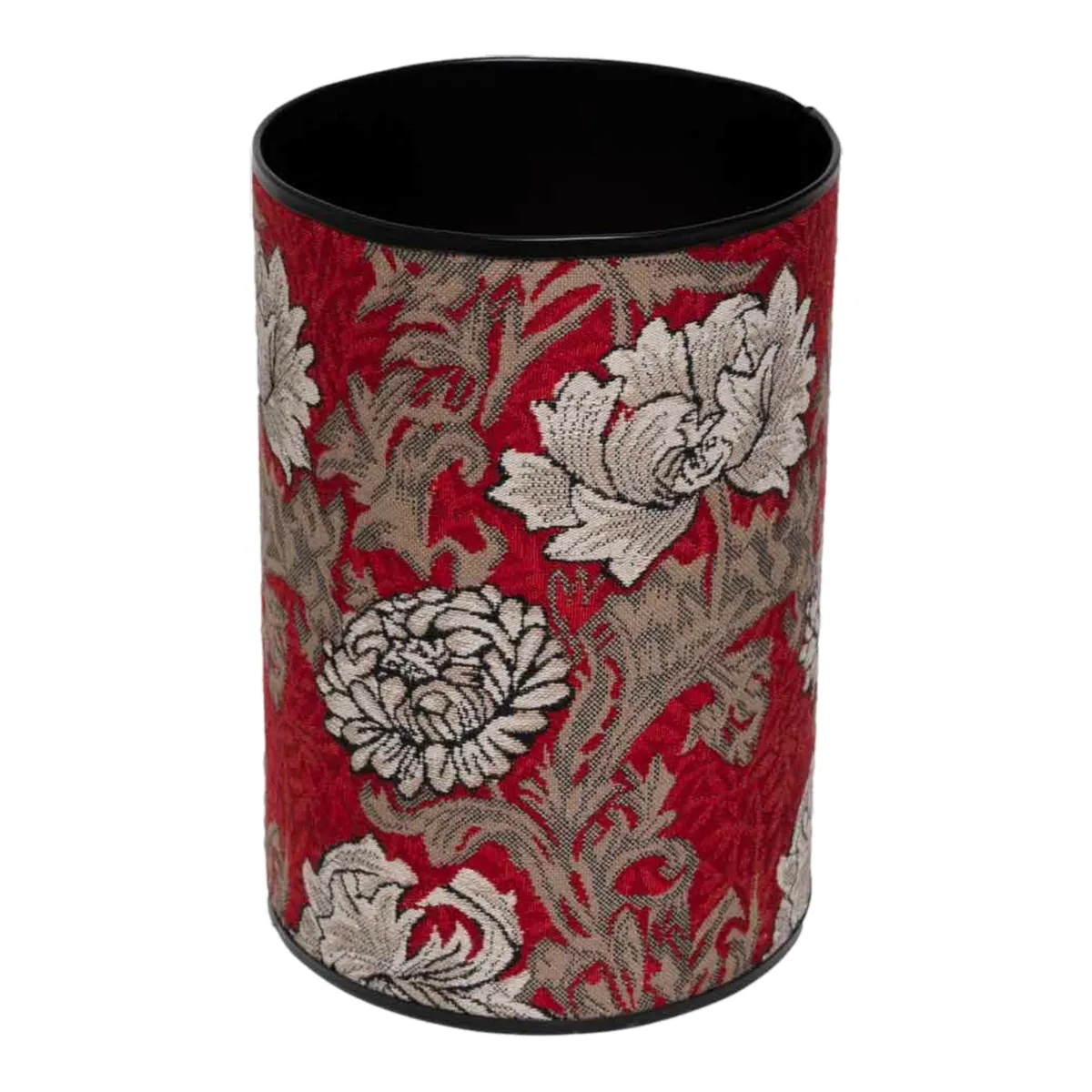 Morris Chrysanthemums Red Waste Bin-TB922