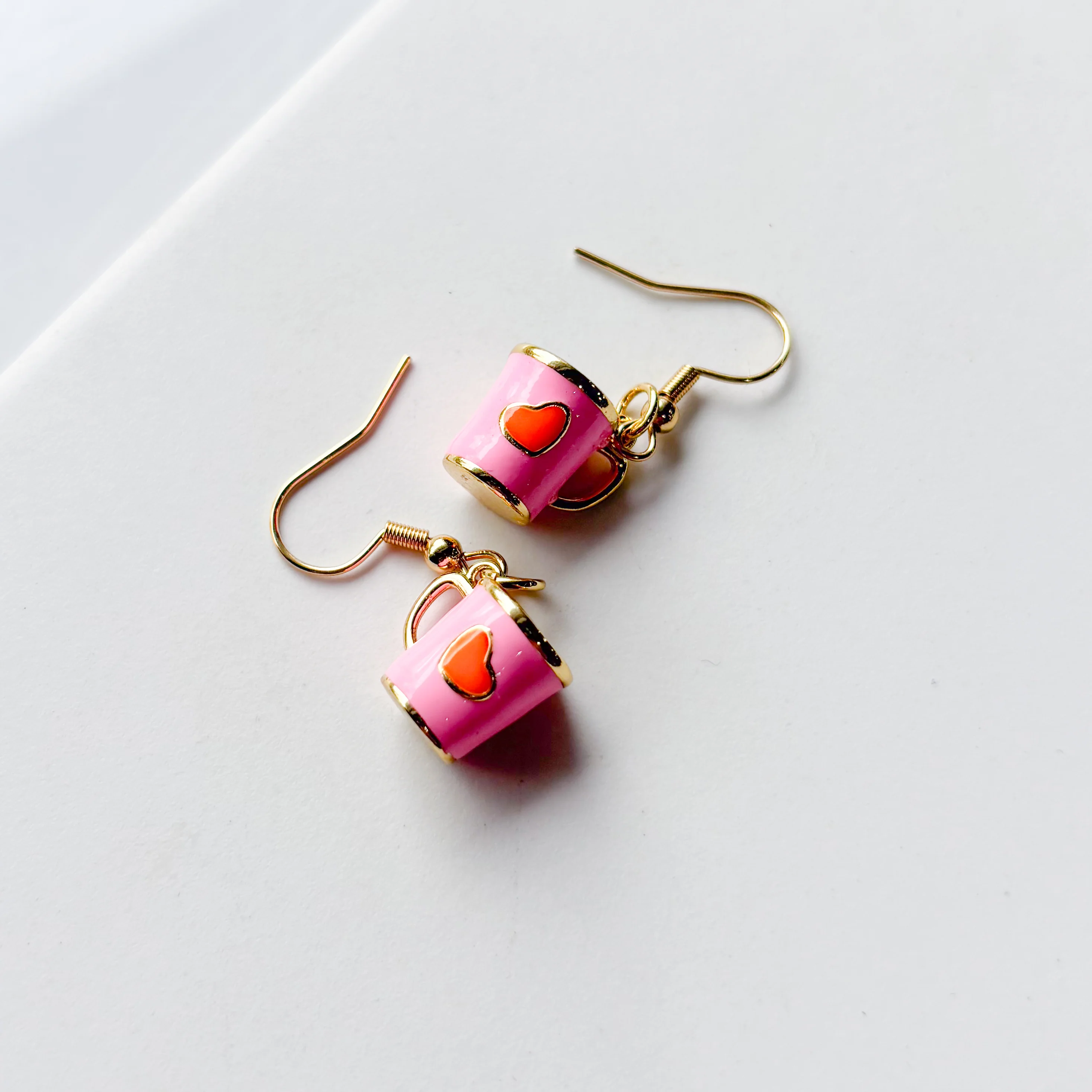 PINK MUG CHARM EARRINGS - Image 2