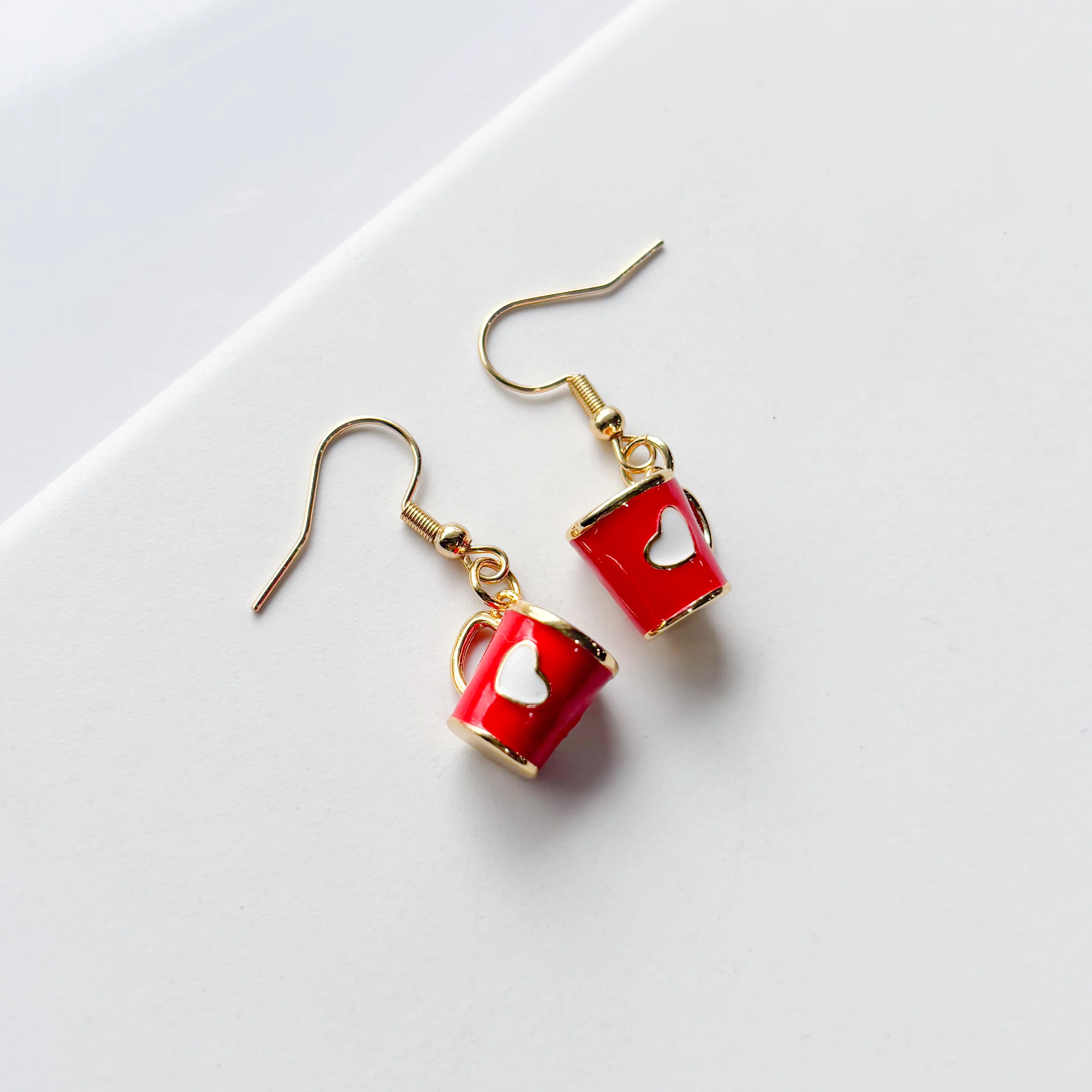 RED MUG CHARM EARRINGS - Image 2
