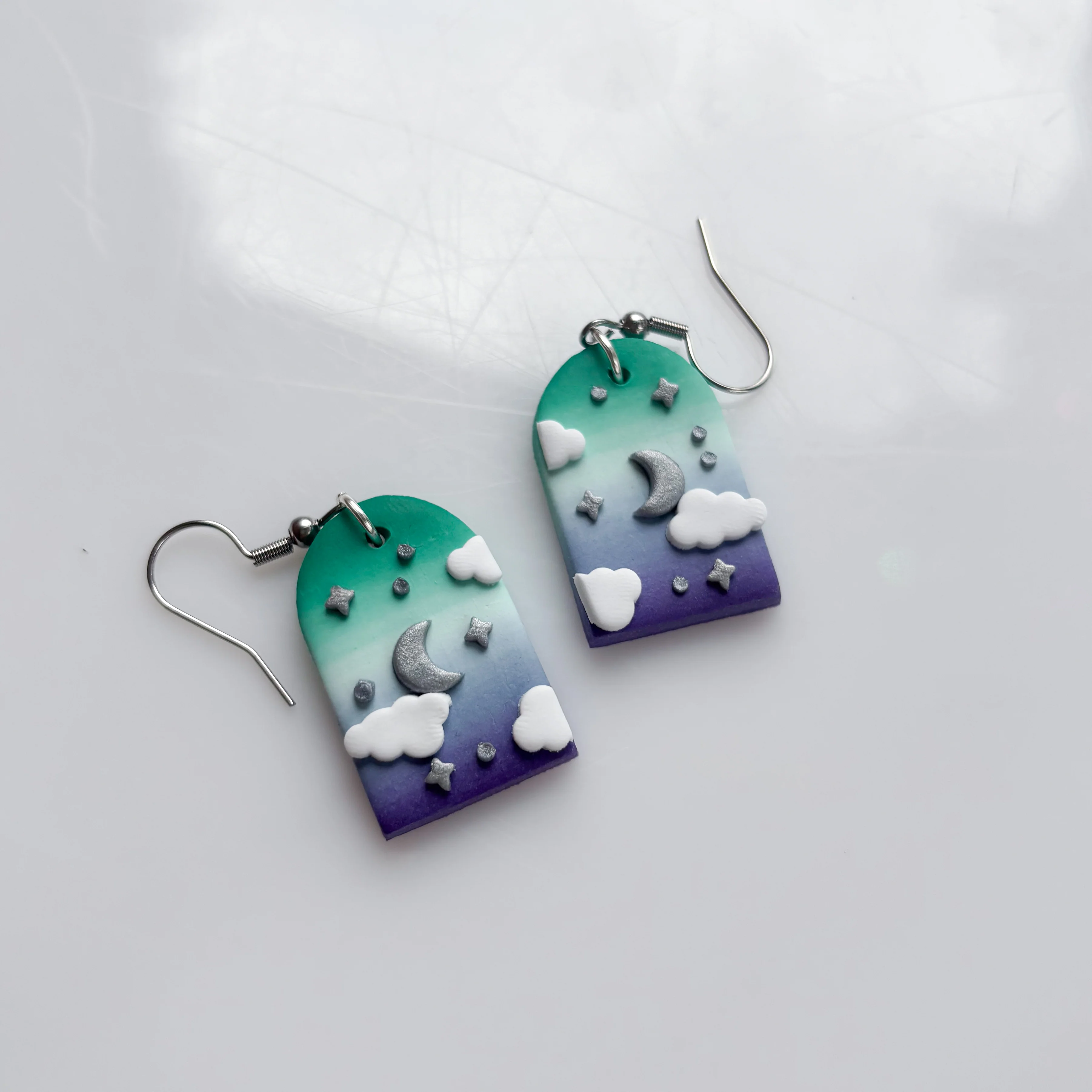 CLOUDY ARCH EARRINGS (GAY/MLM FLAG) - Image 2