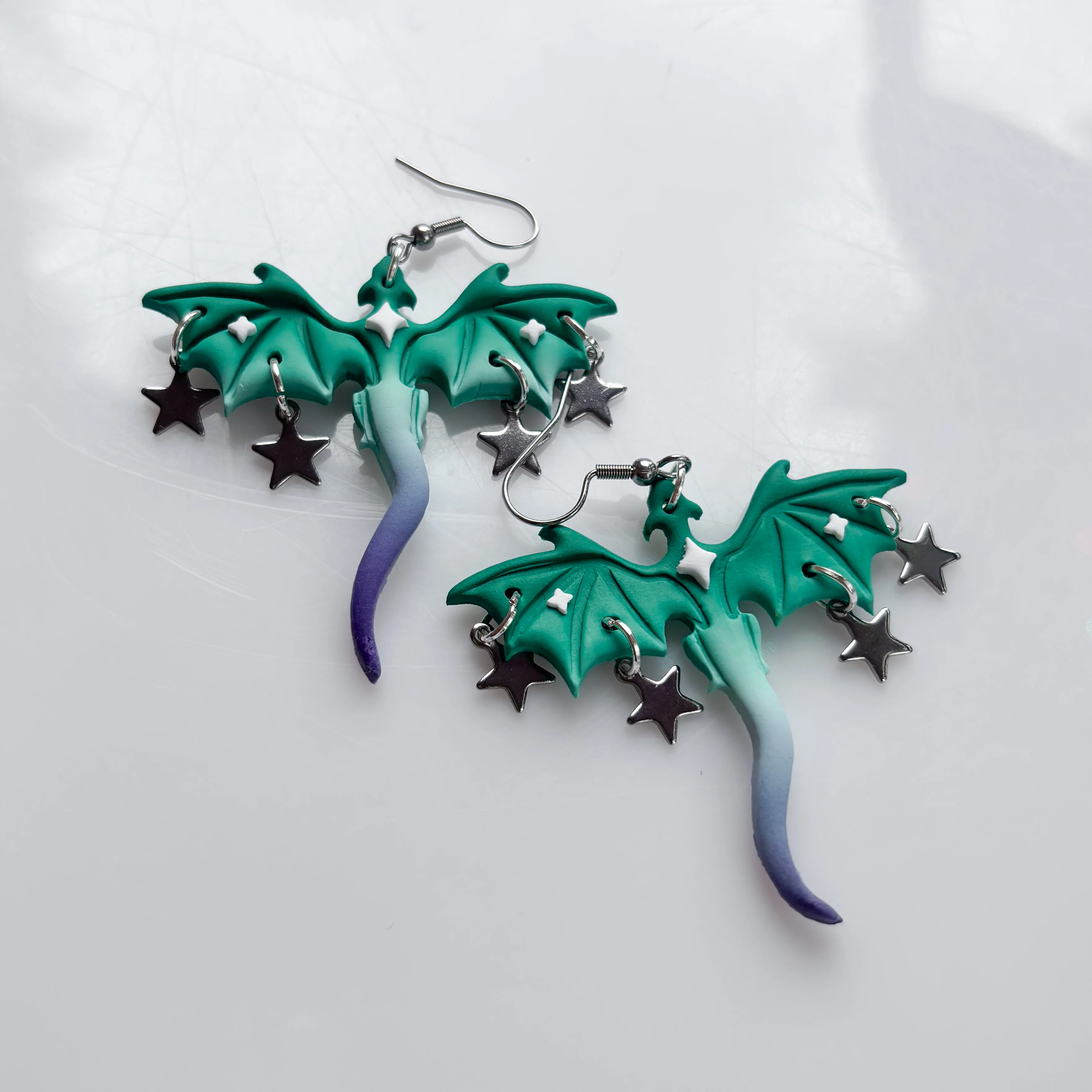 DRAGON EARRINGS (GAY/MLM FLAG) - Image 3