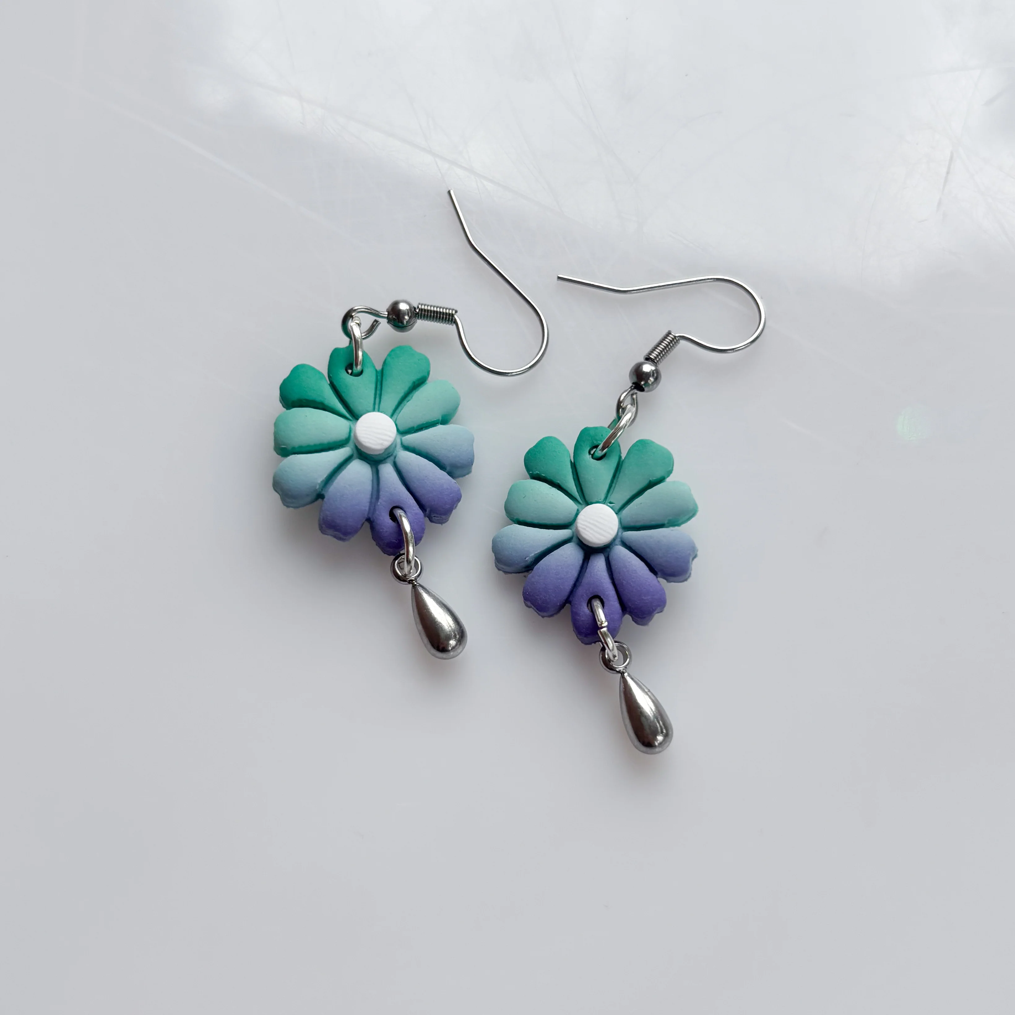 FLOWER EARRINGS (GAY/MLM FLAG) - Image 2