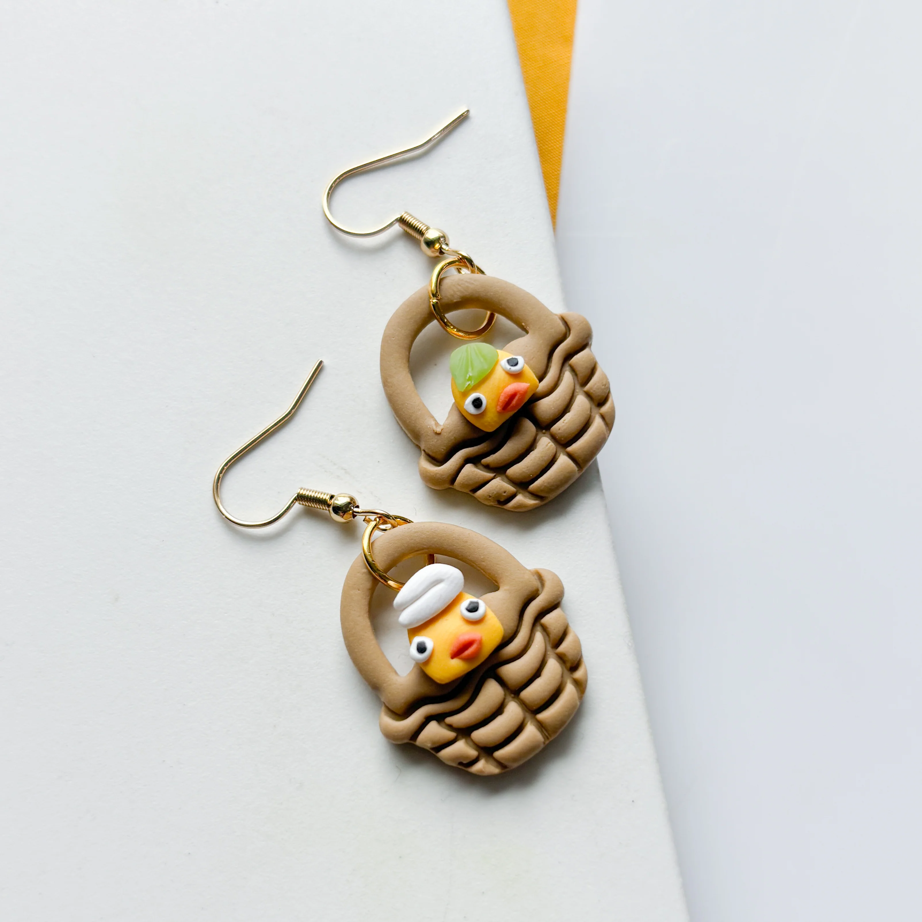 BATHHOUSE DUCK BASKET EARRINGS - Image 1