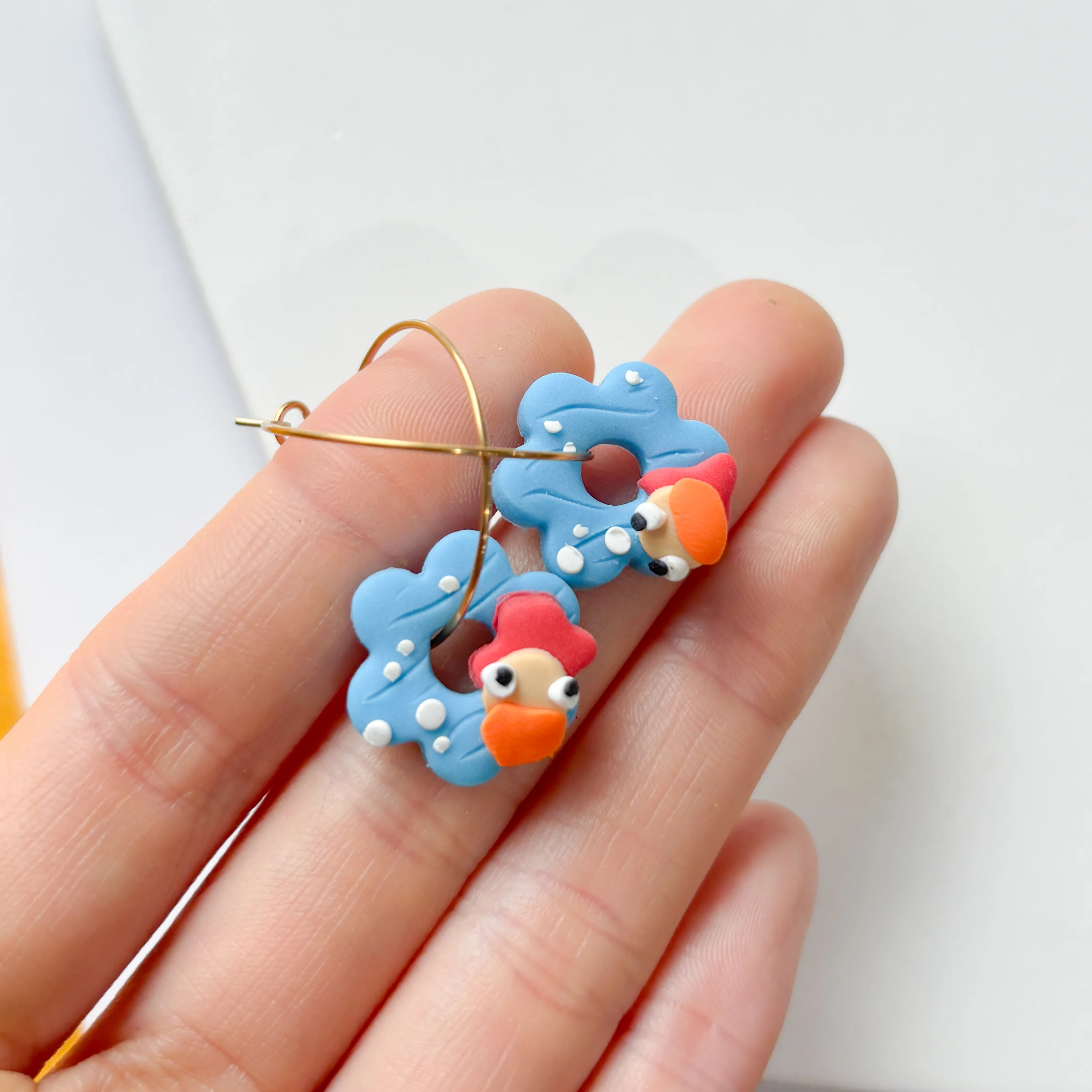 PONYO WATER HOOP EARRINGS - Image 1