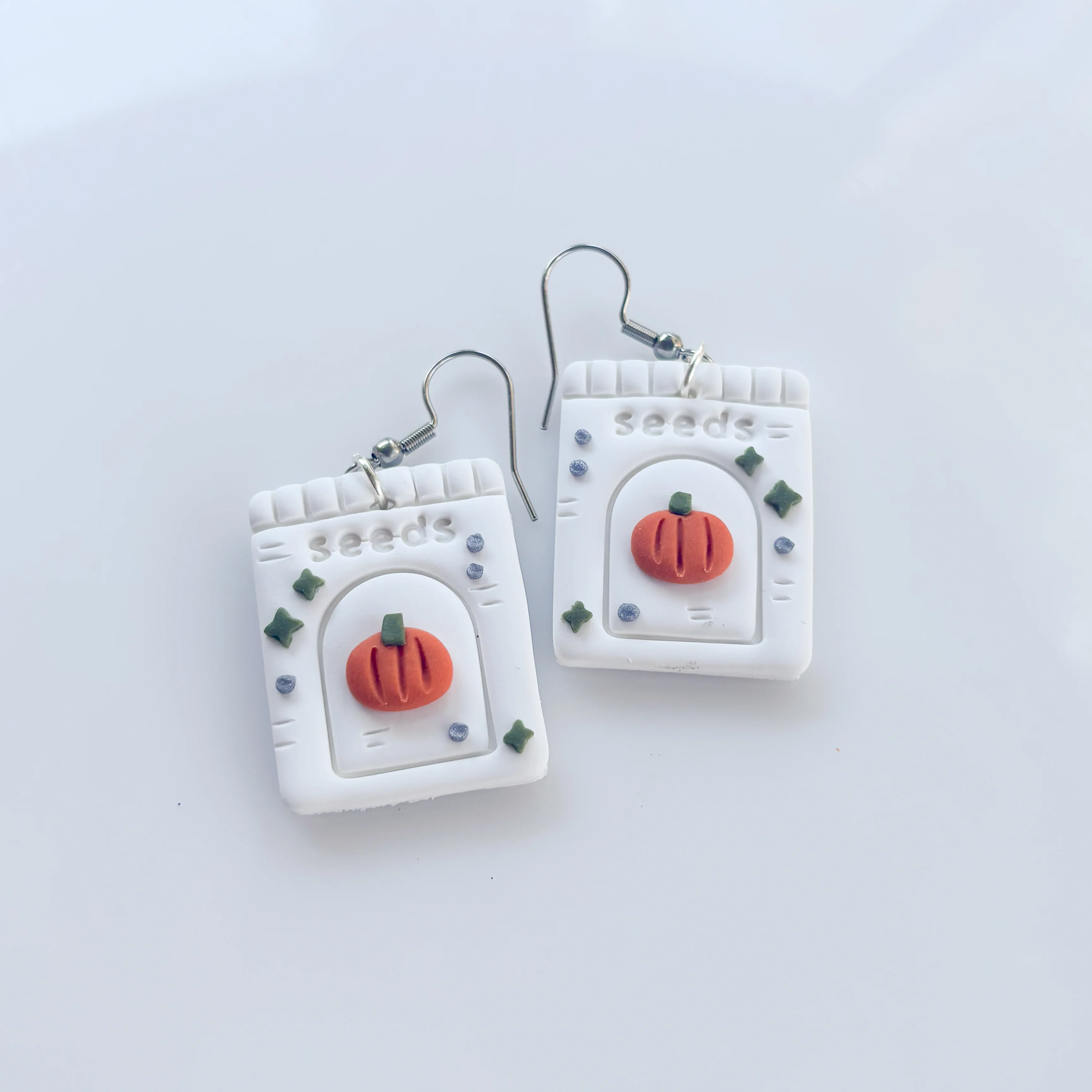 PUMPKIN SEED PACKET EARRINGS - Image 3