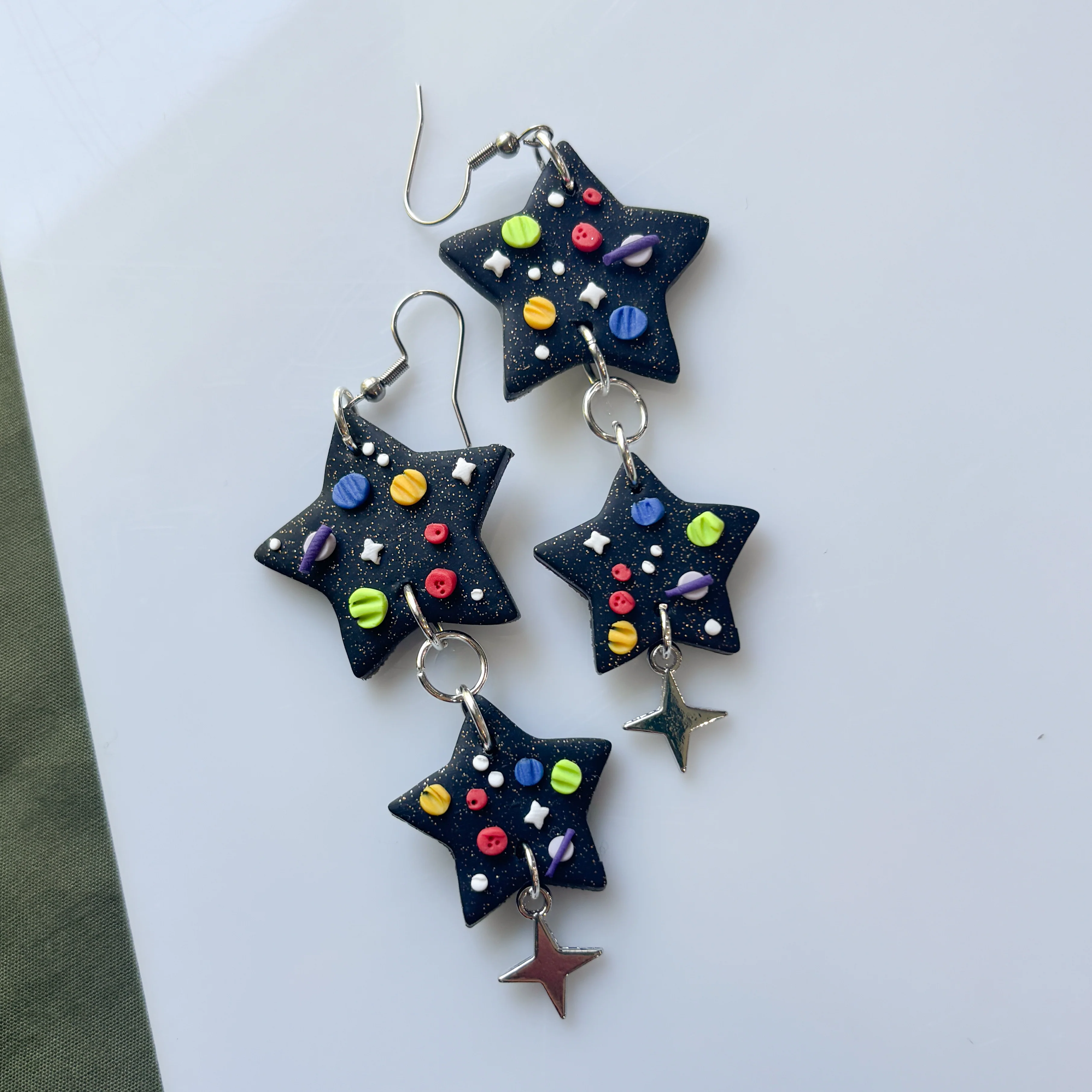 SPACE STAR DUO EARRINGS - Image 2