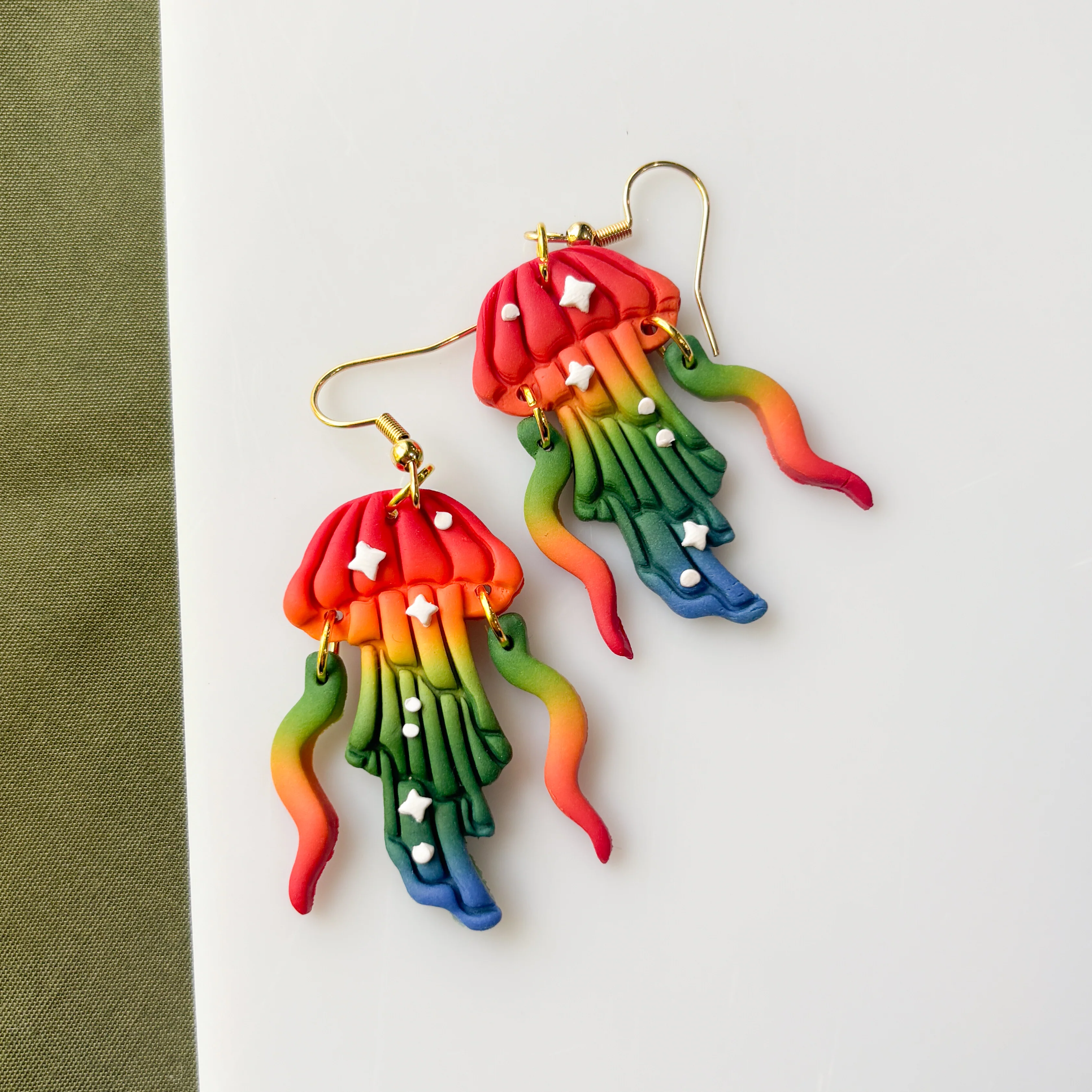 RAINBOW JELLYFISH EARRINGS - Image 1