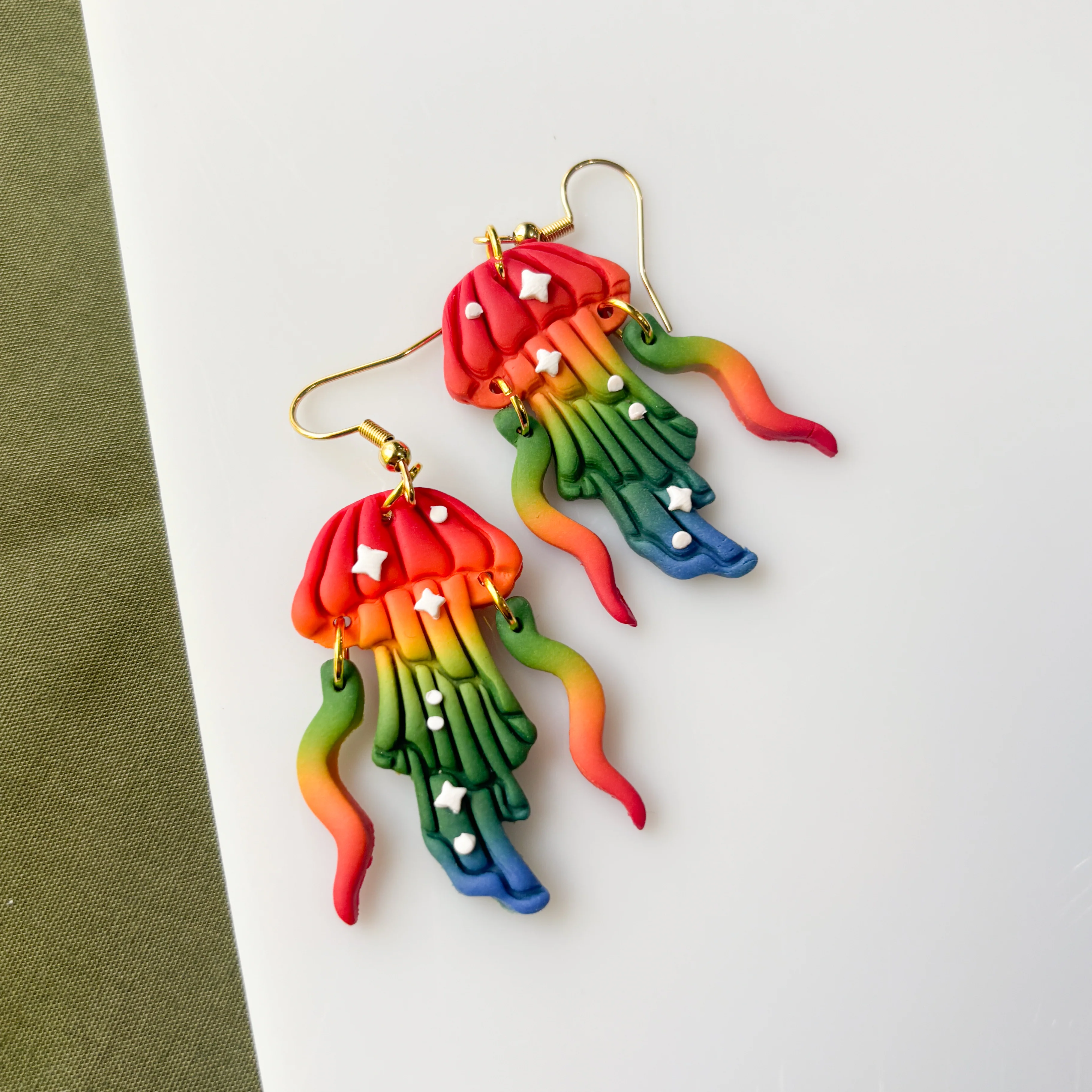 RAINBOW JELLYFISH EARRINGS - Image 2
