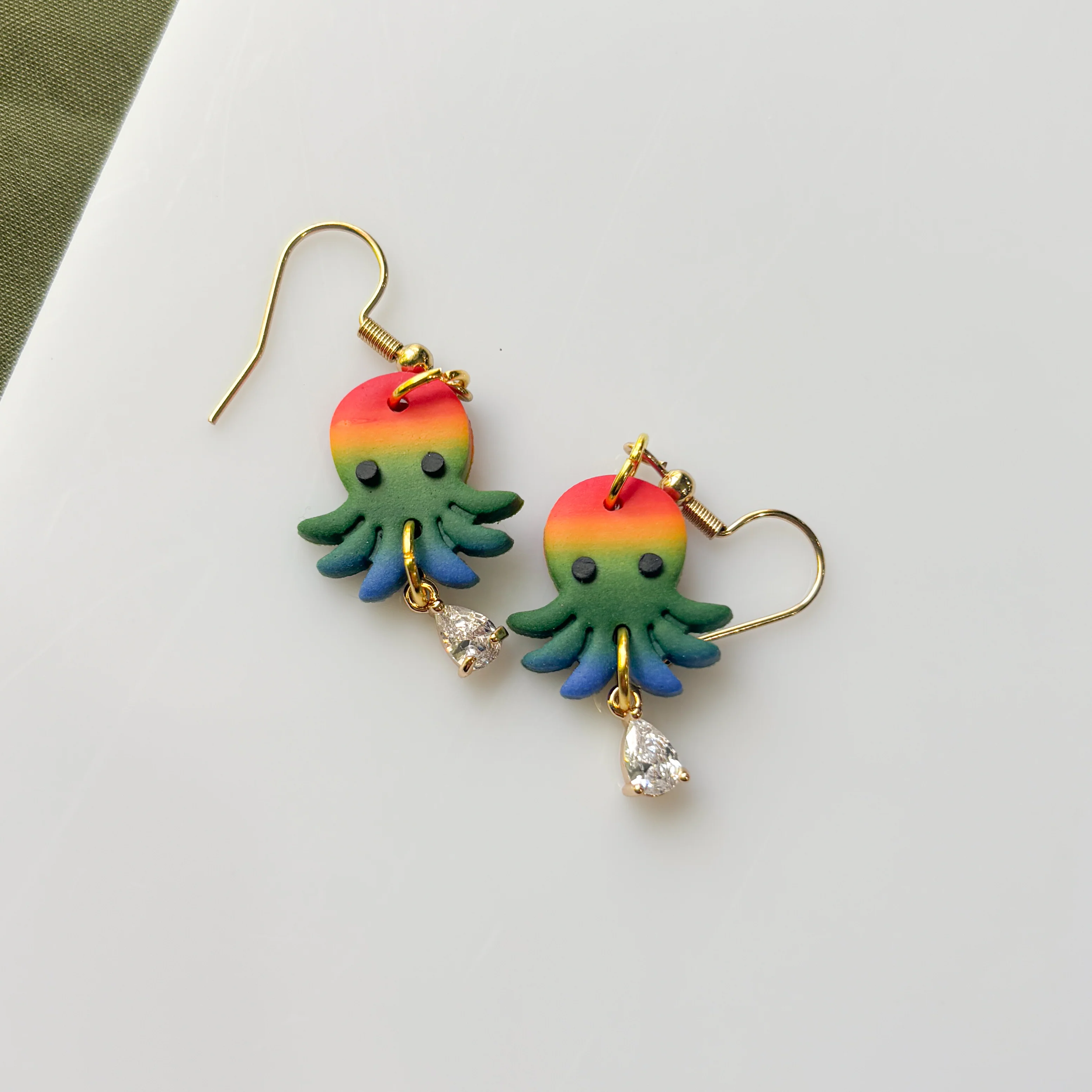 RAINBOW OCTOPUS EARRINGS - Image 1