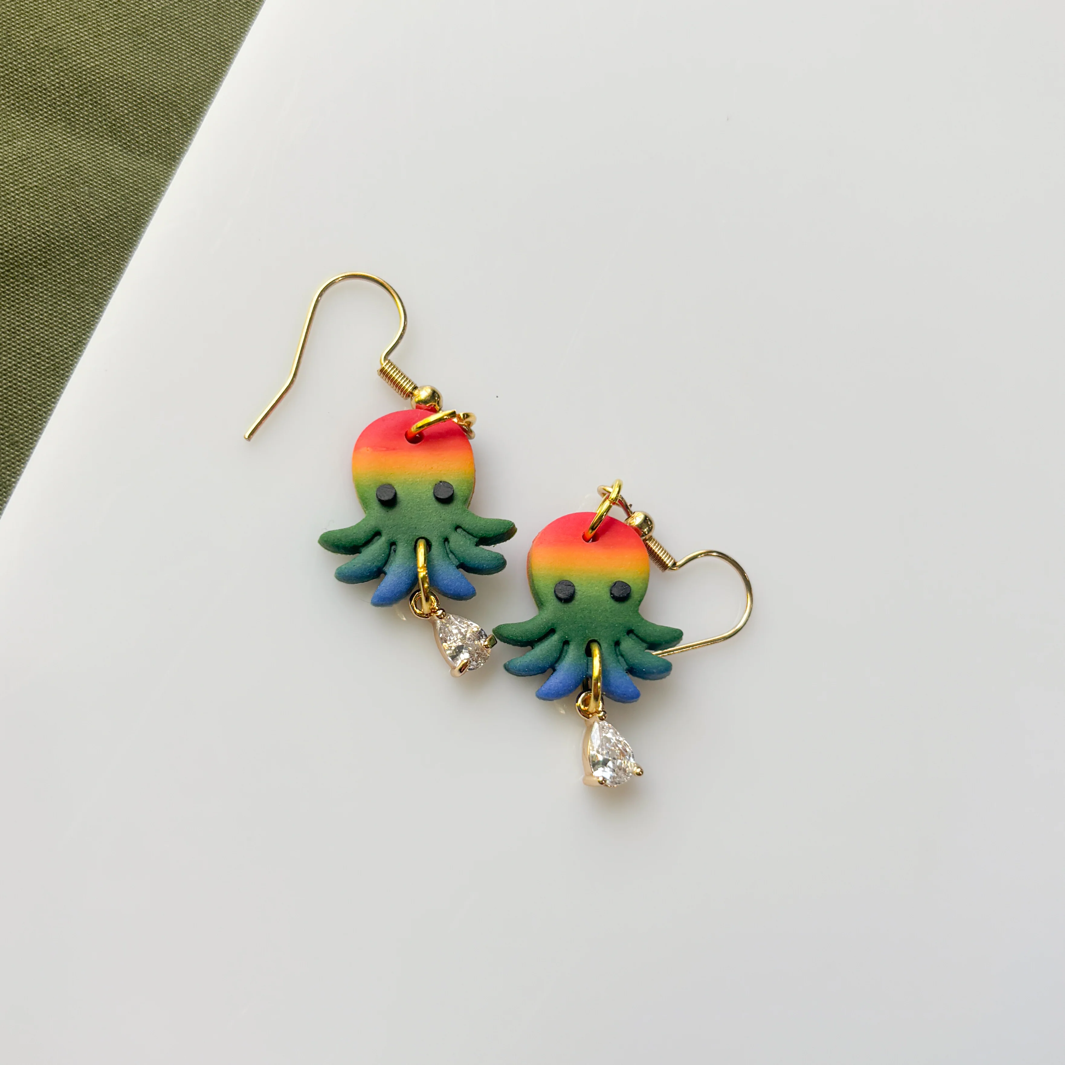 RAINBOW OCTOPUS EARRINGS - Image 2