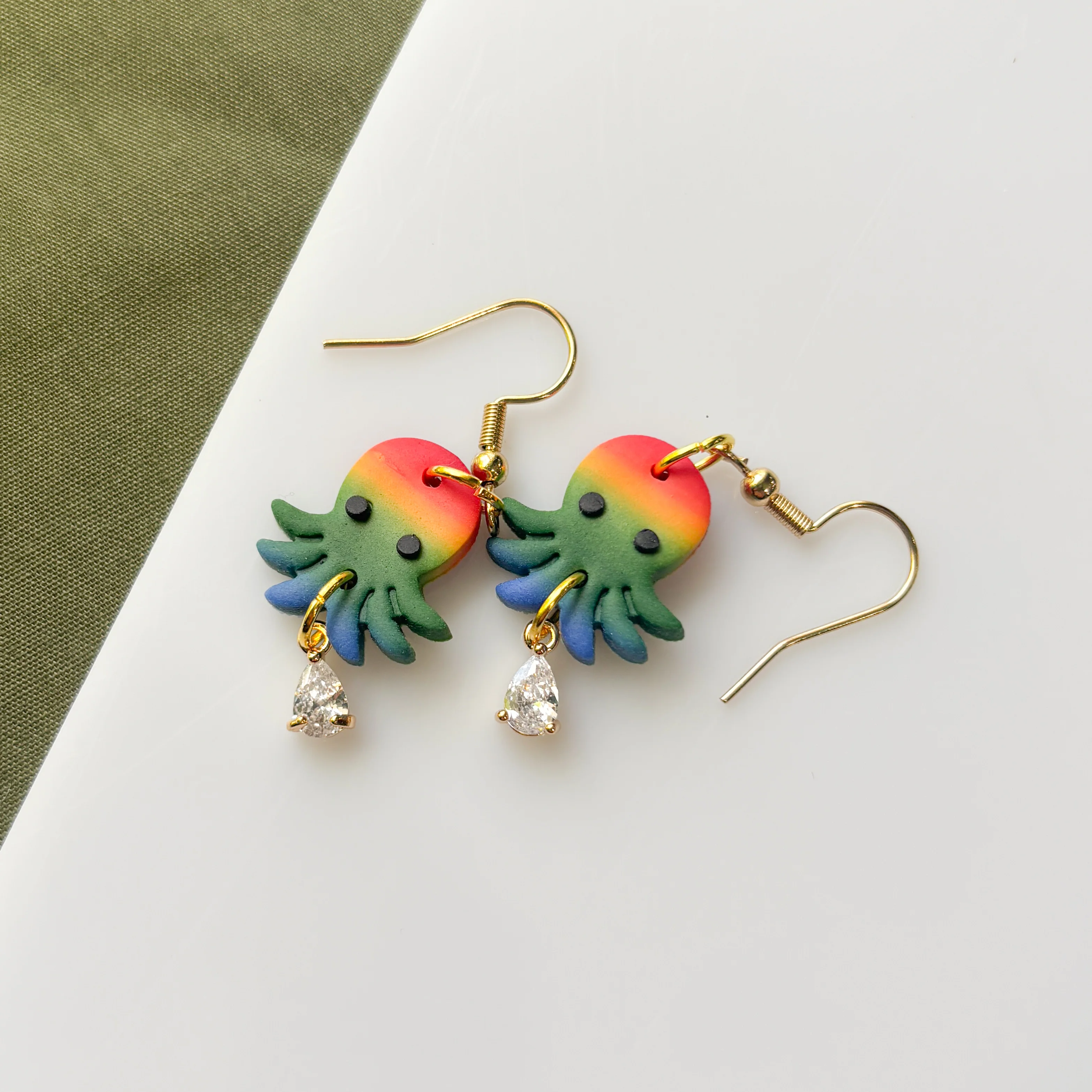 RAINBOW OCTOPUS EARRINGS - Image 3