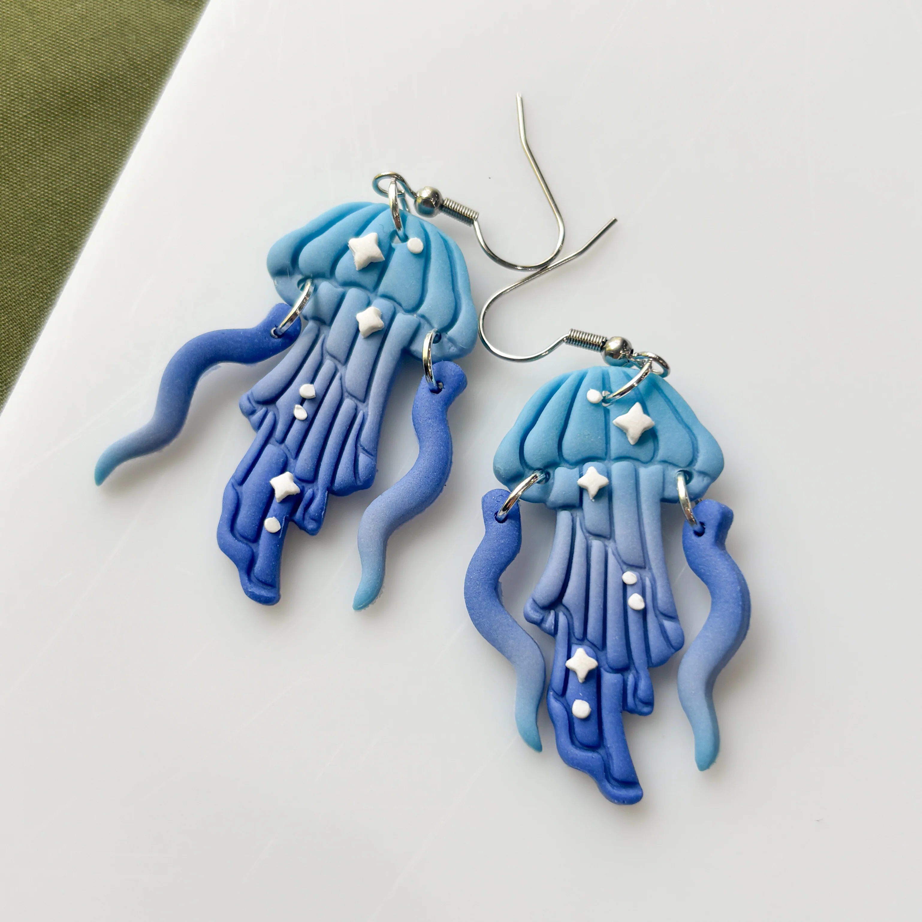 BLUE JELLYFISH EARRINGS - Image 1