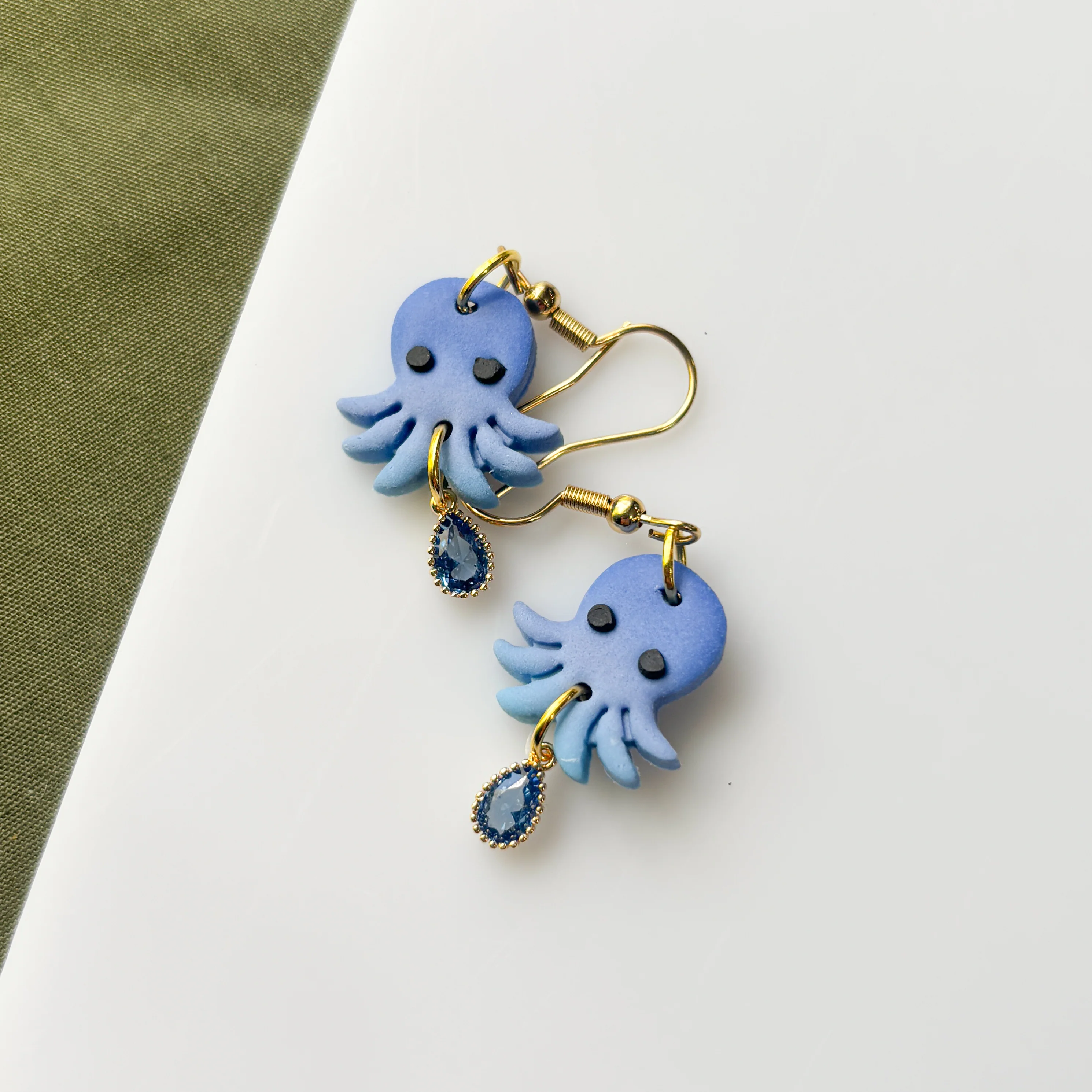 BLUE OCTOPUS EARRINGS - Image 1
