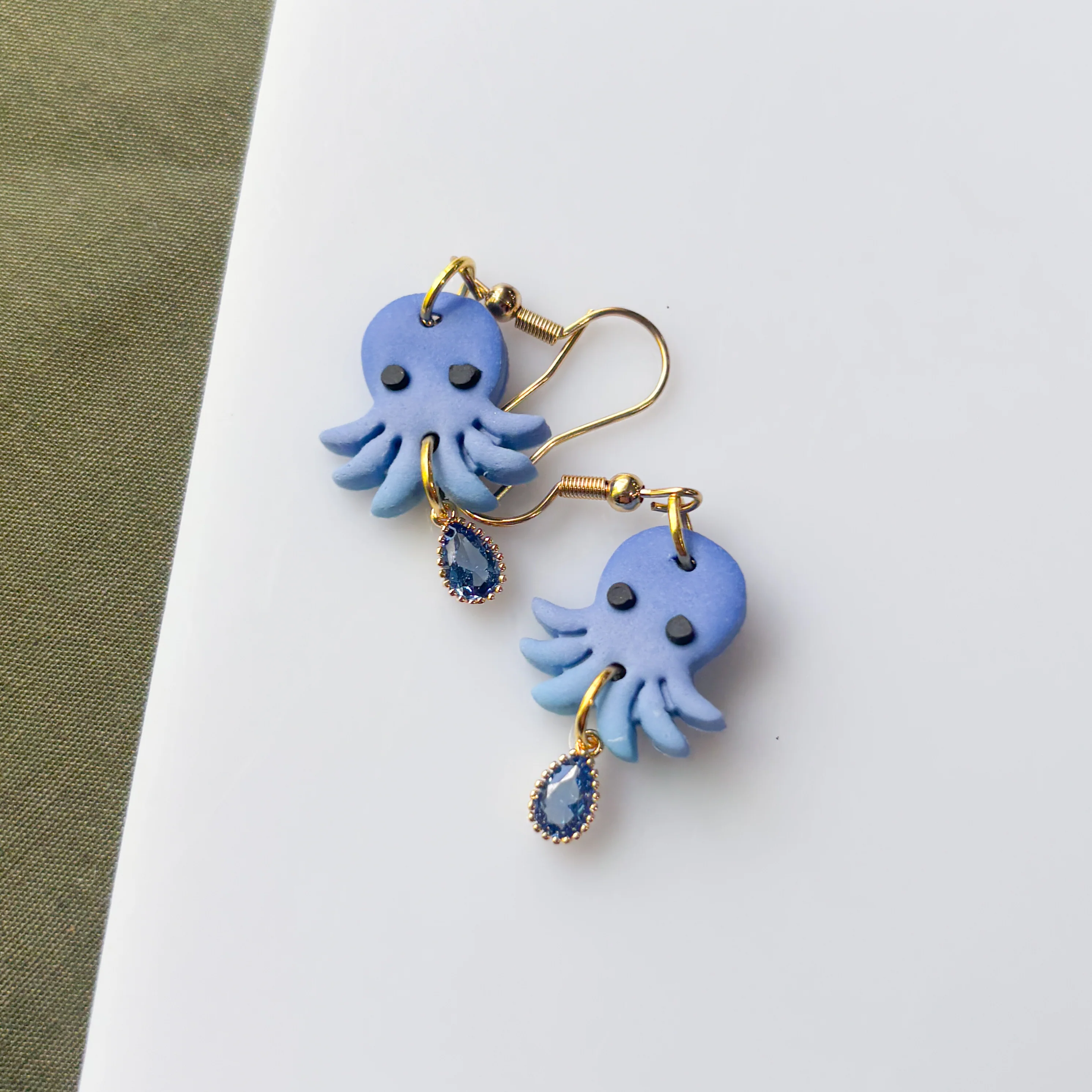 BLUE OCTOPUS EARRINGS - Image 2