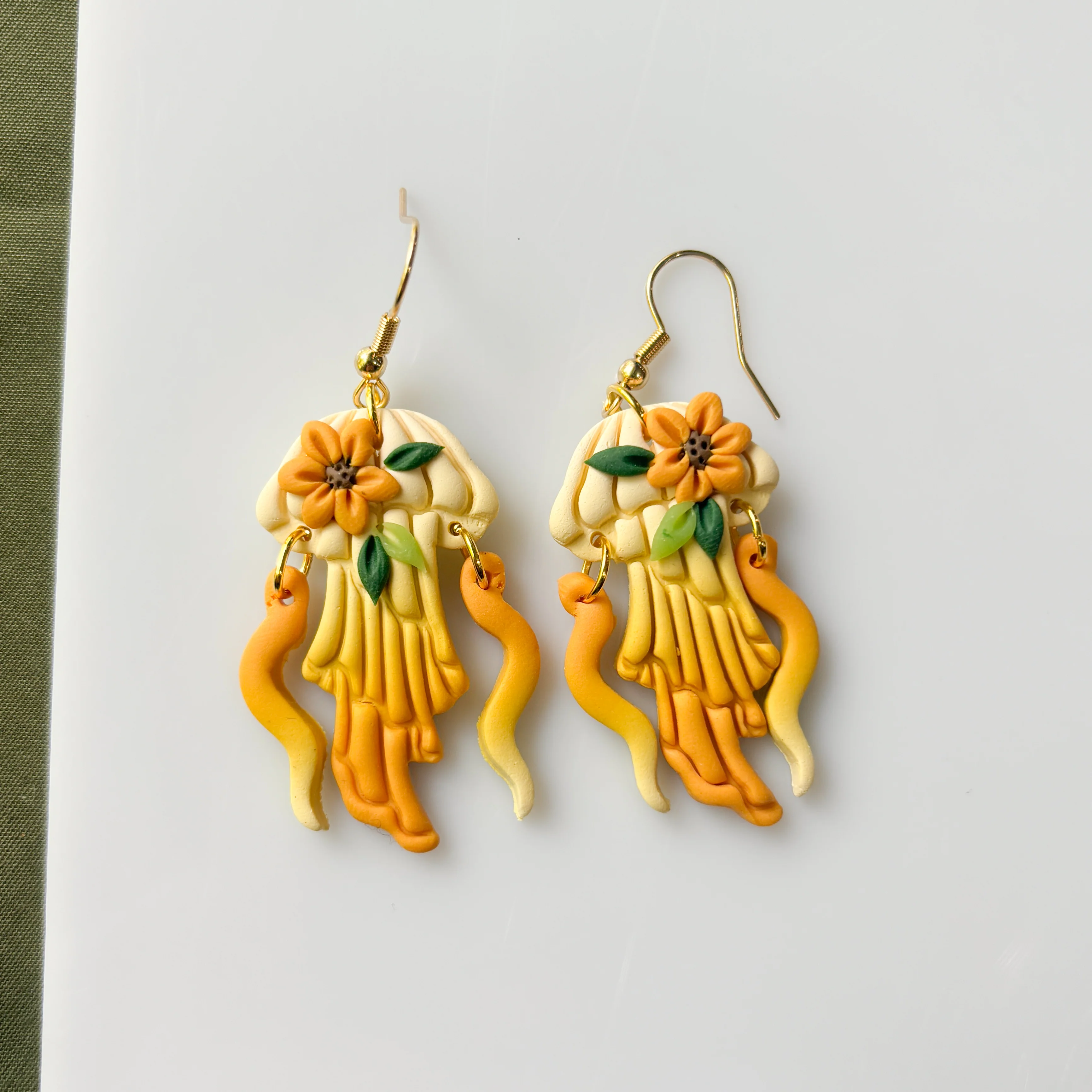 SUNSHINE SUNFLOWER JELLYFISH EARRINGS - Image 2