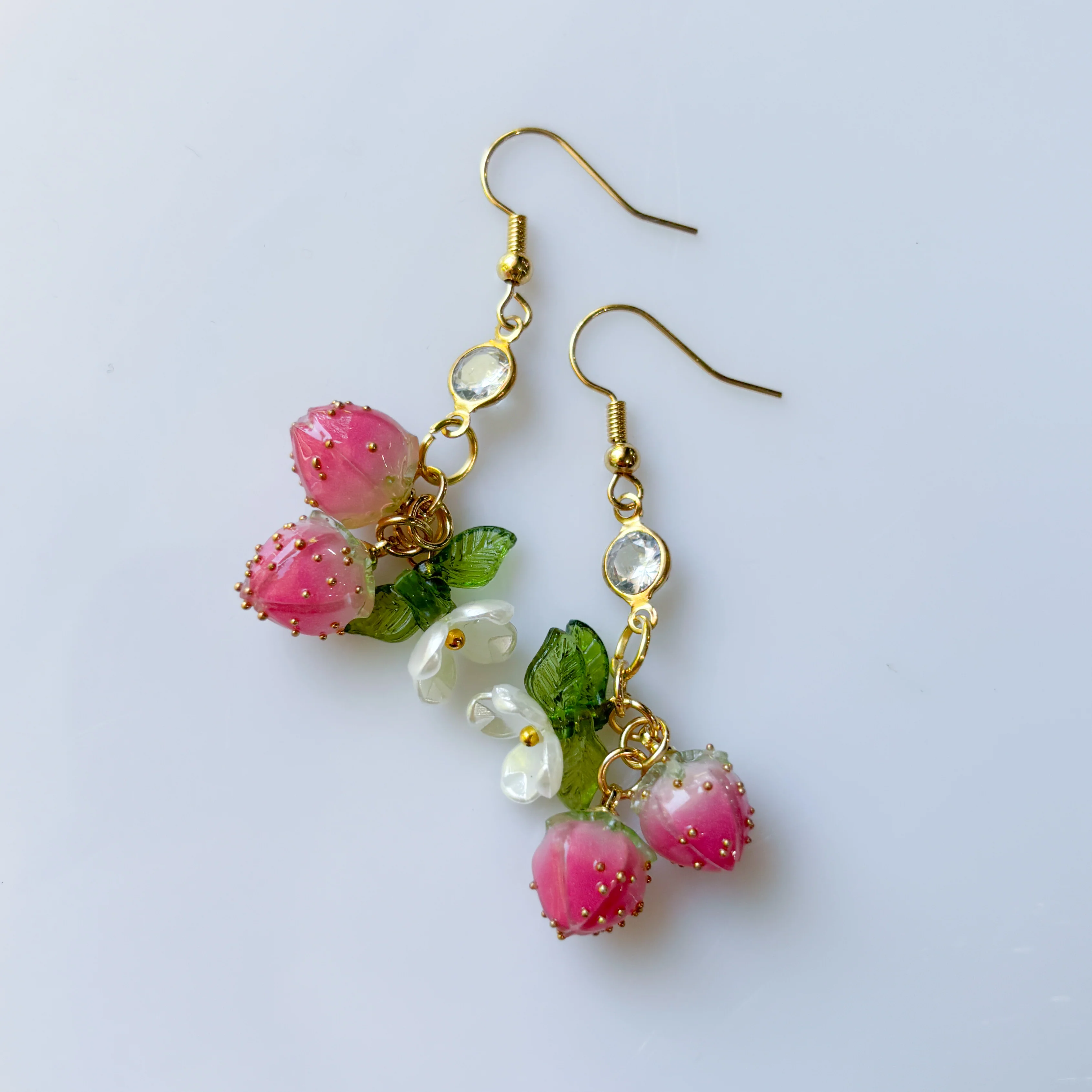 STRAWBERRY BUNCH CHARM EARRINGS - Image 2