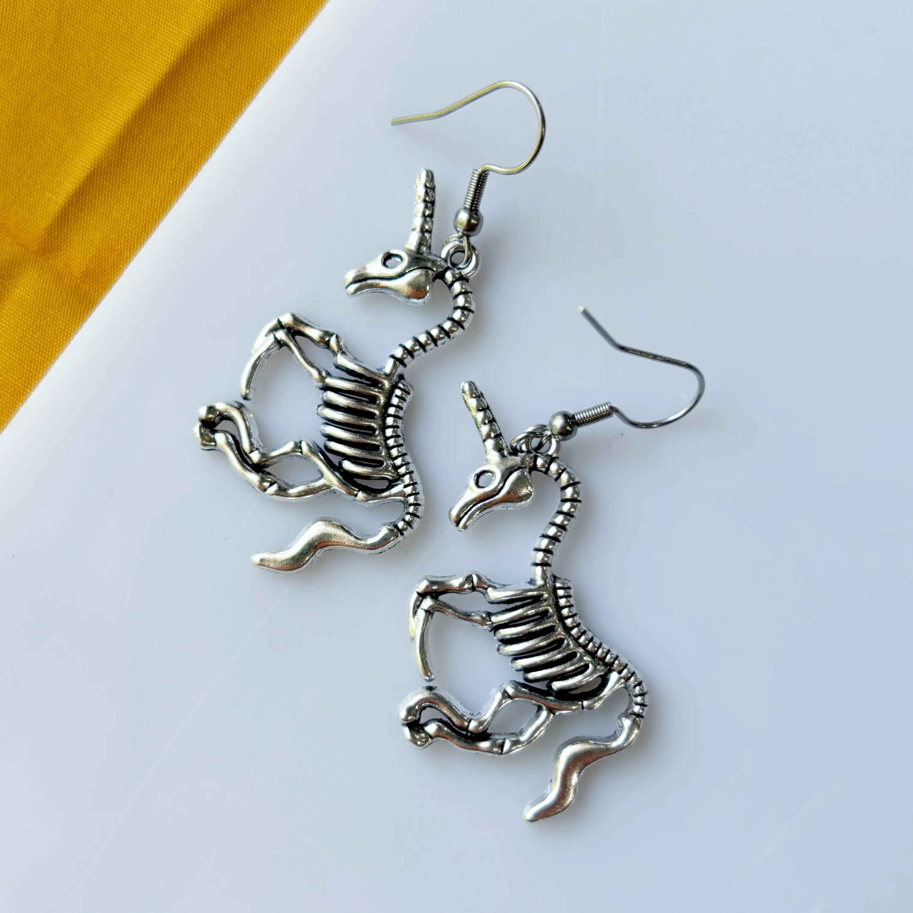 UNICORN SKELETON CHARM EARRINGS - Image 2