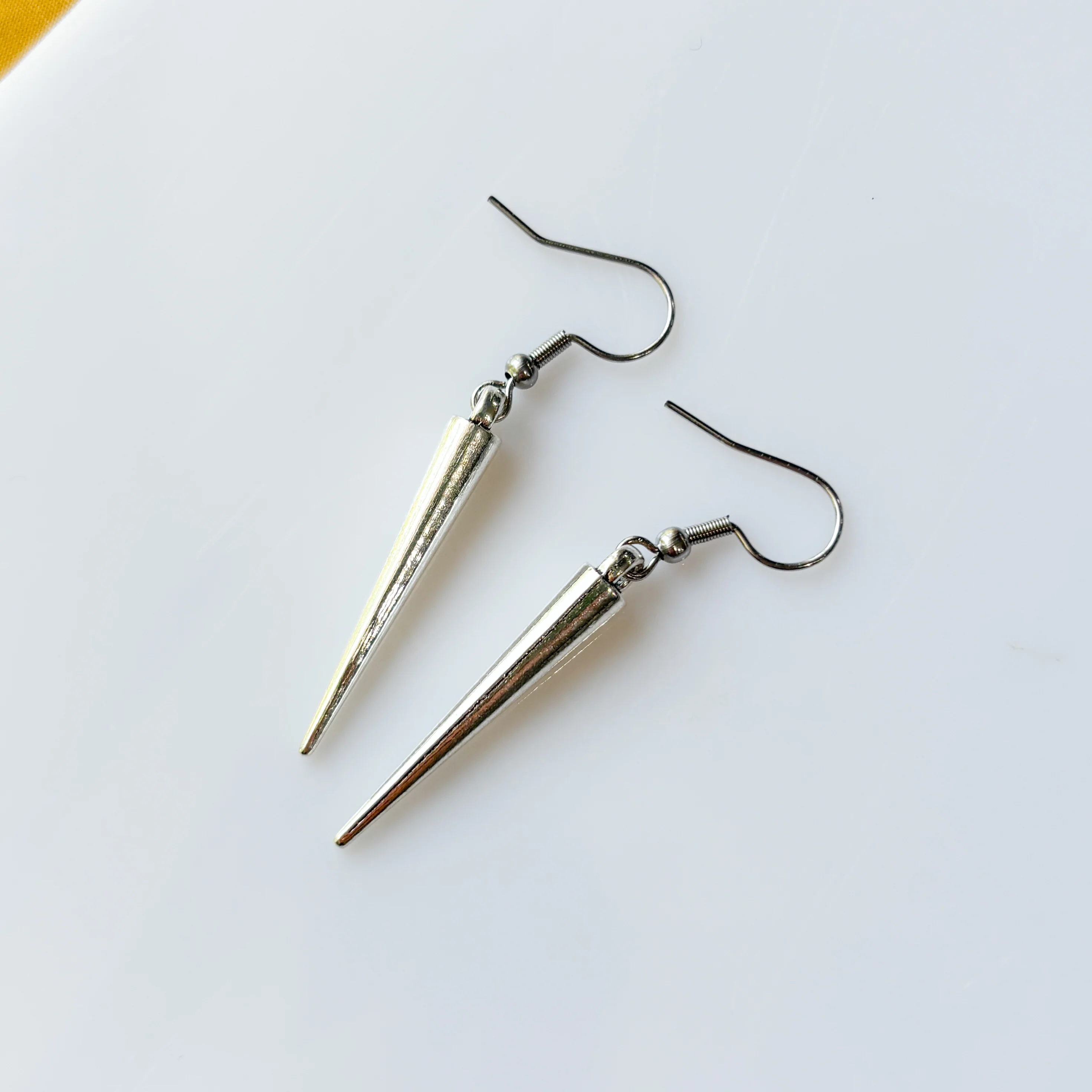 SILVER SPIKE CHARM EARRINGS (VERSION 2) - Image 1