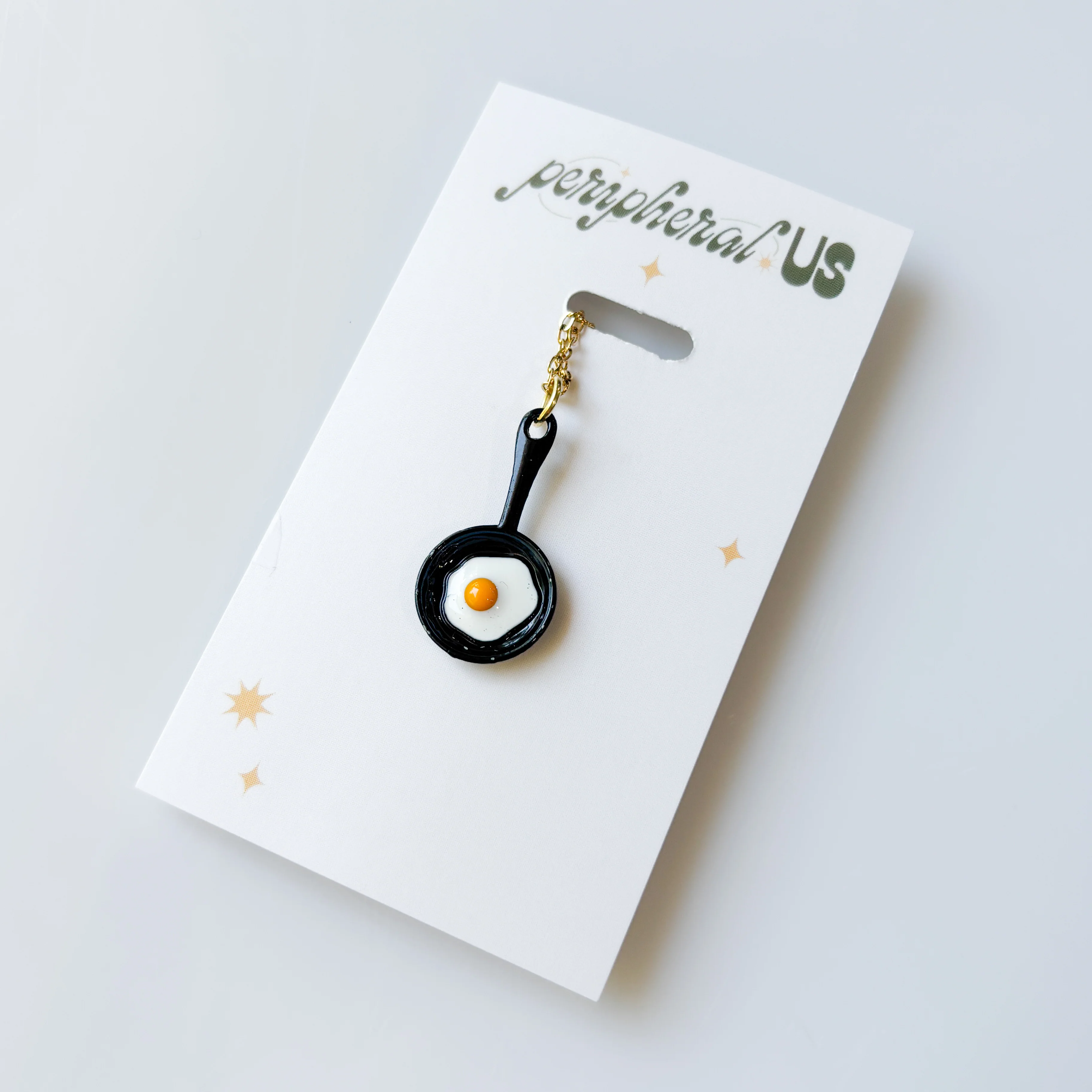 EGG FRYING PAN CHARM NECKLACE