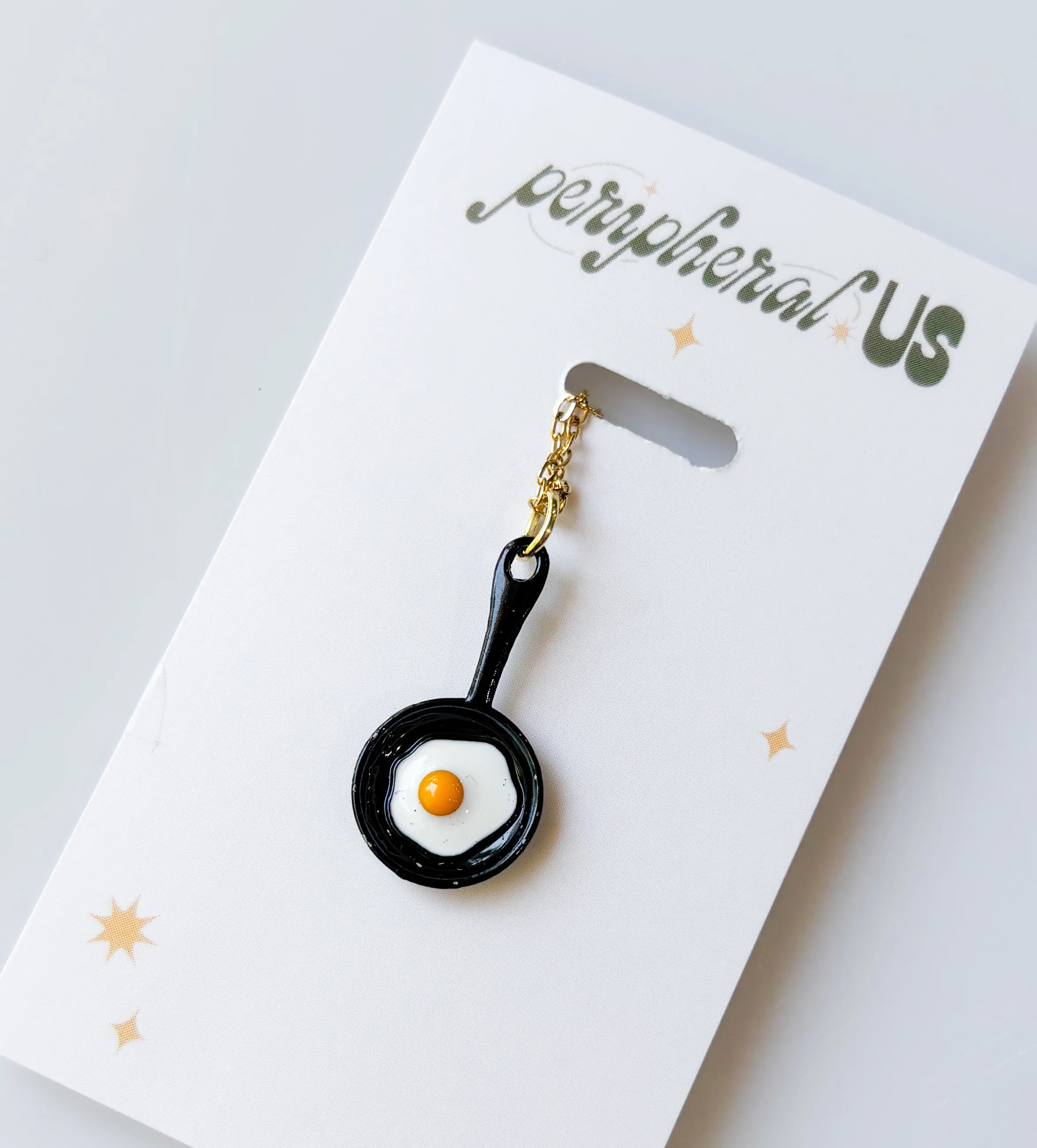 EGG FRYING PAN CHARM NECKLACE - Image 2