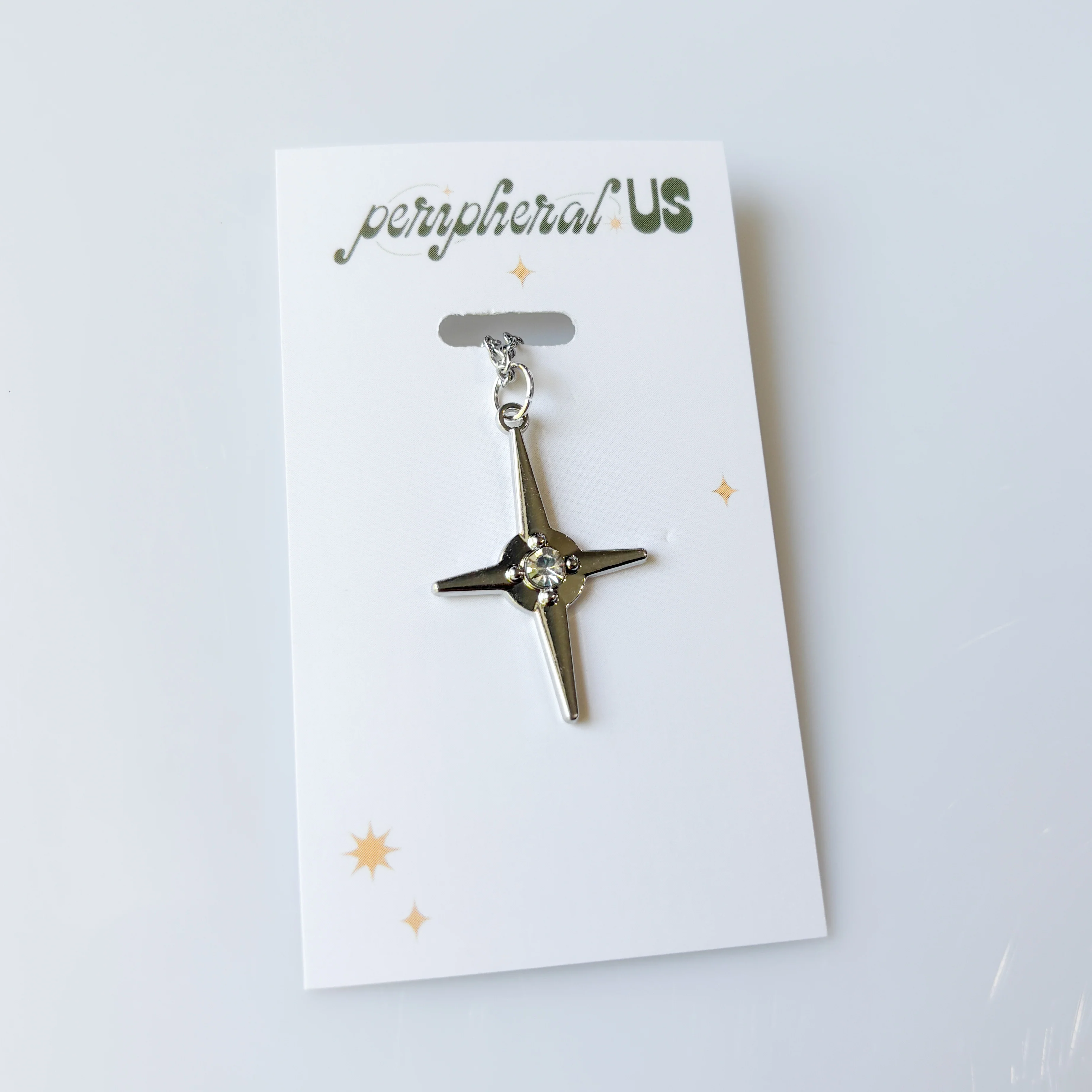 SILVER BIG STAR CHARM NECKLACE - Image 3