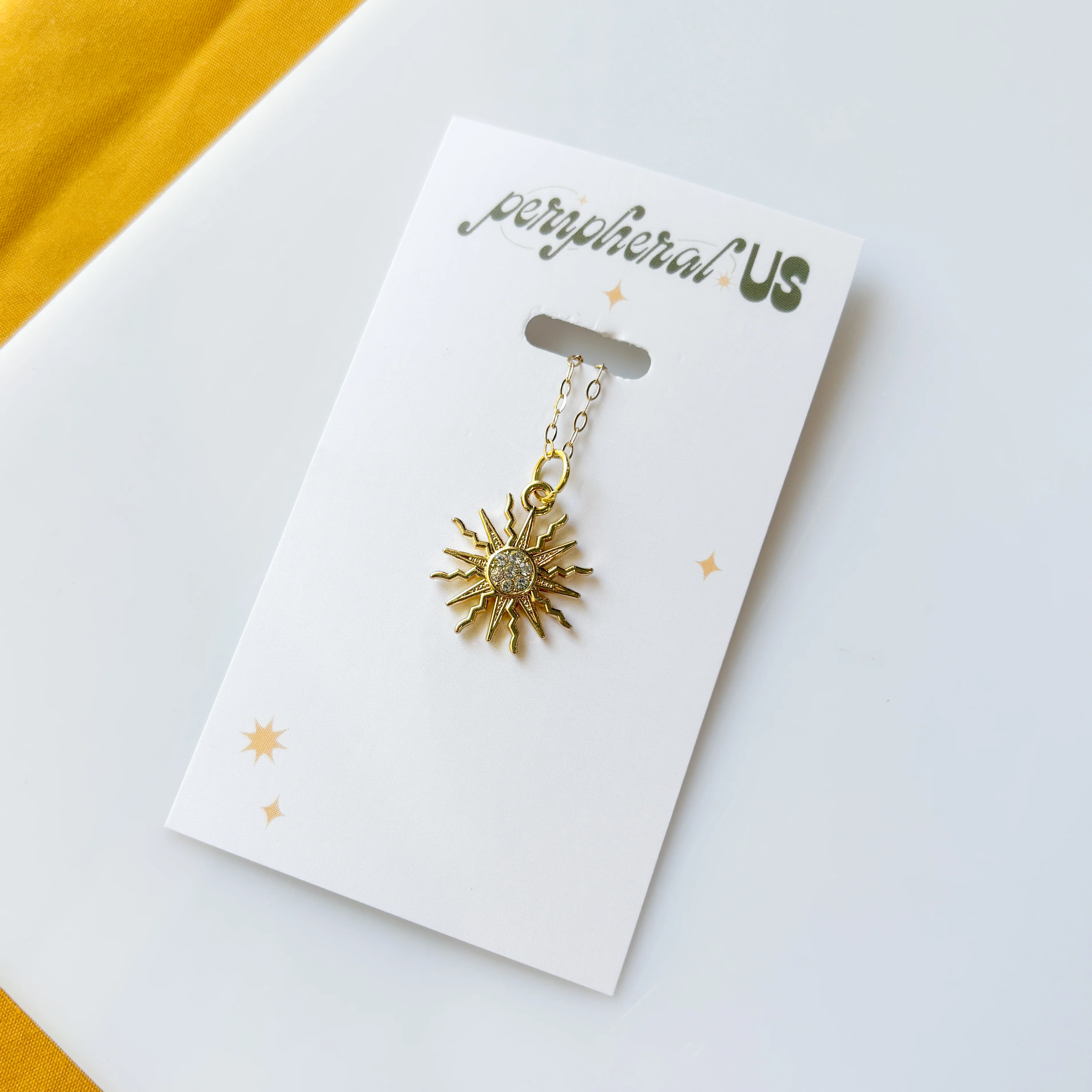 CELESTIAL SUN CHARM NECKLACE - Image 2