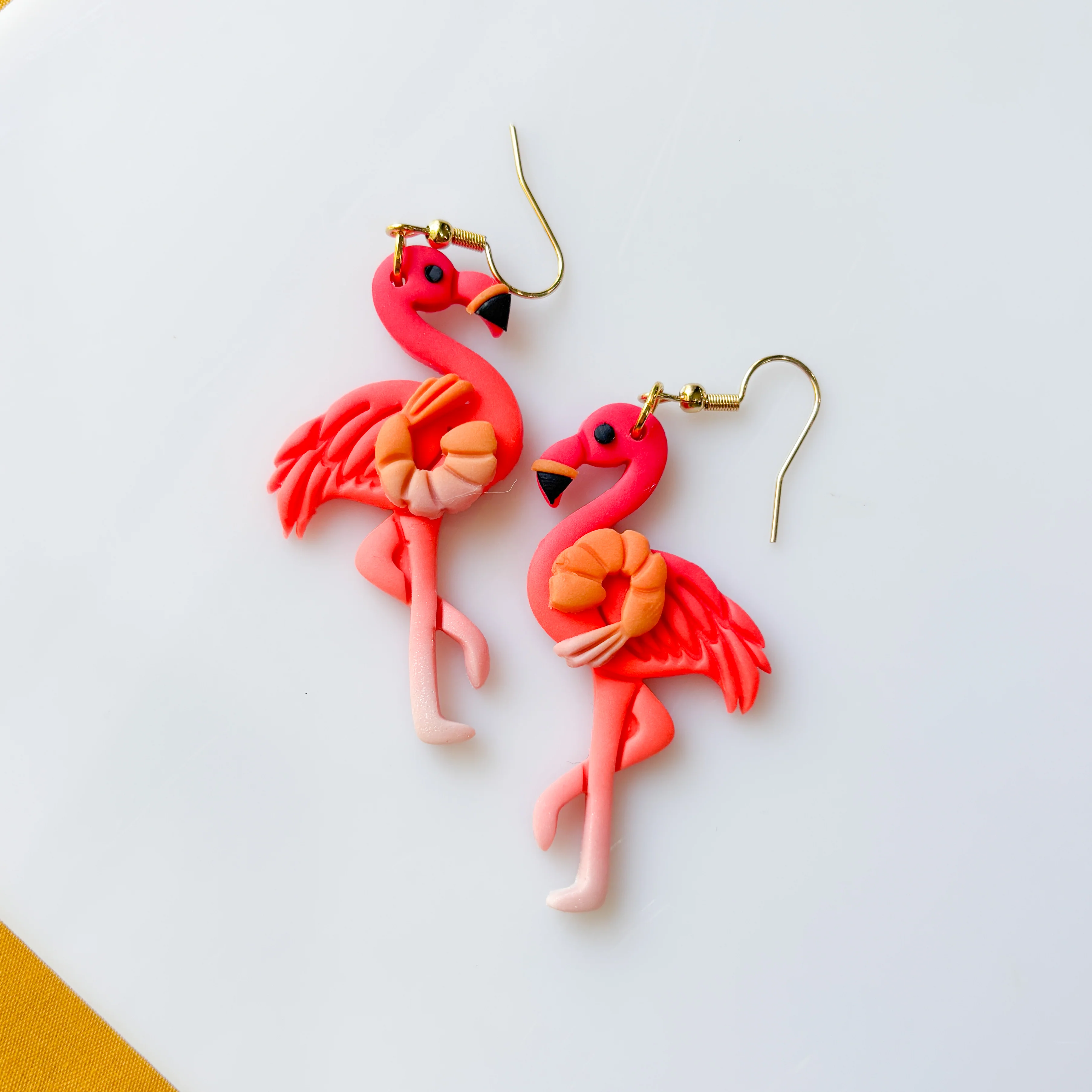 SHRIMP FLAMINGO EARRINGS - Image 2