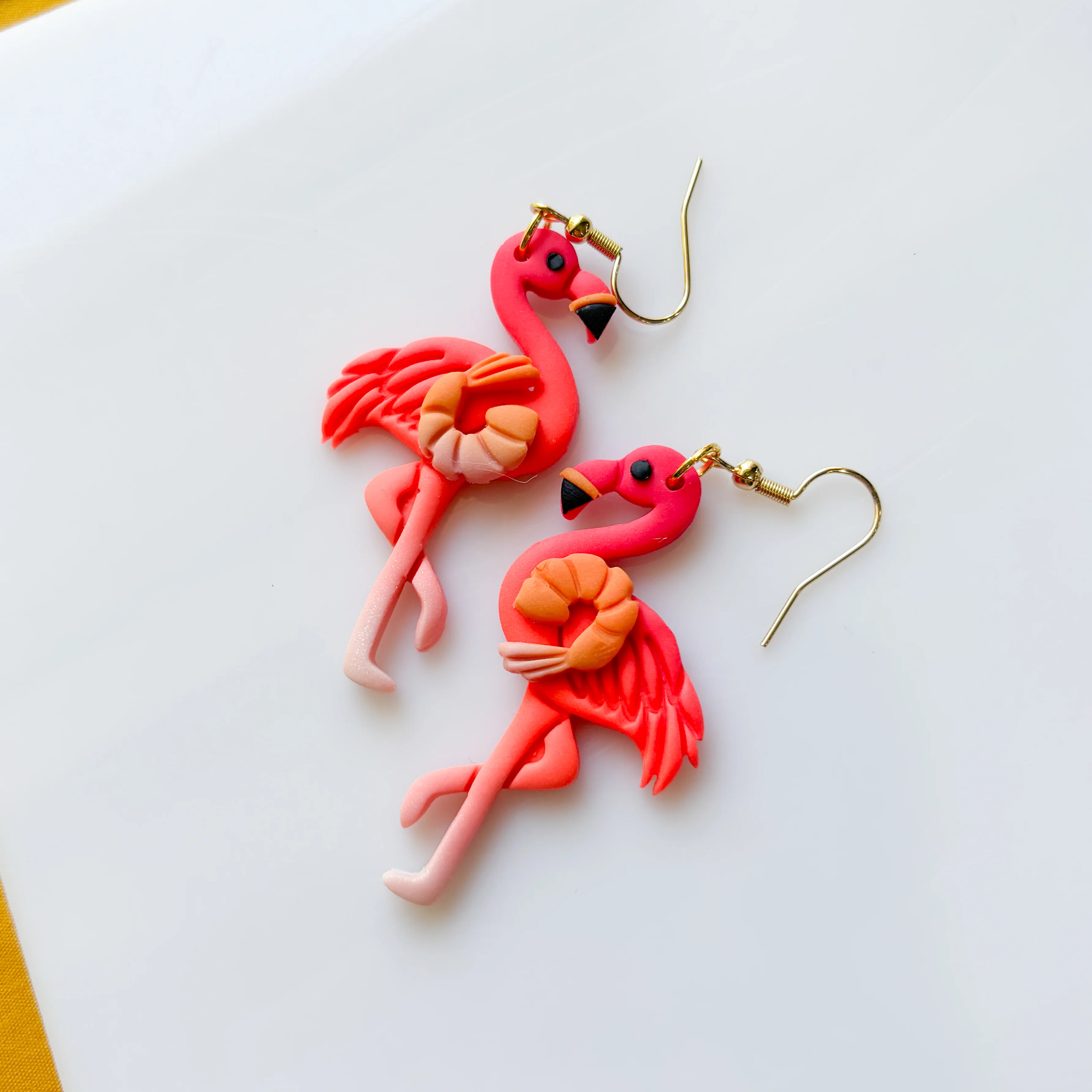 SHRIMP FLAMINGO EARRINGS - Image 1