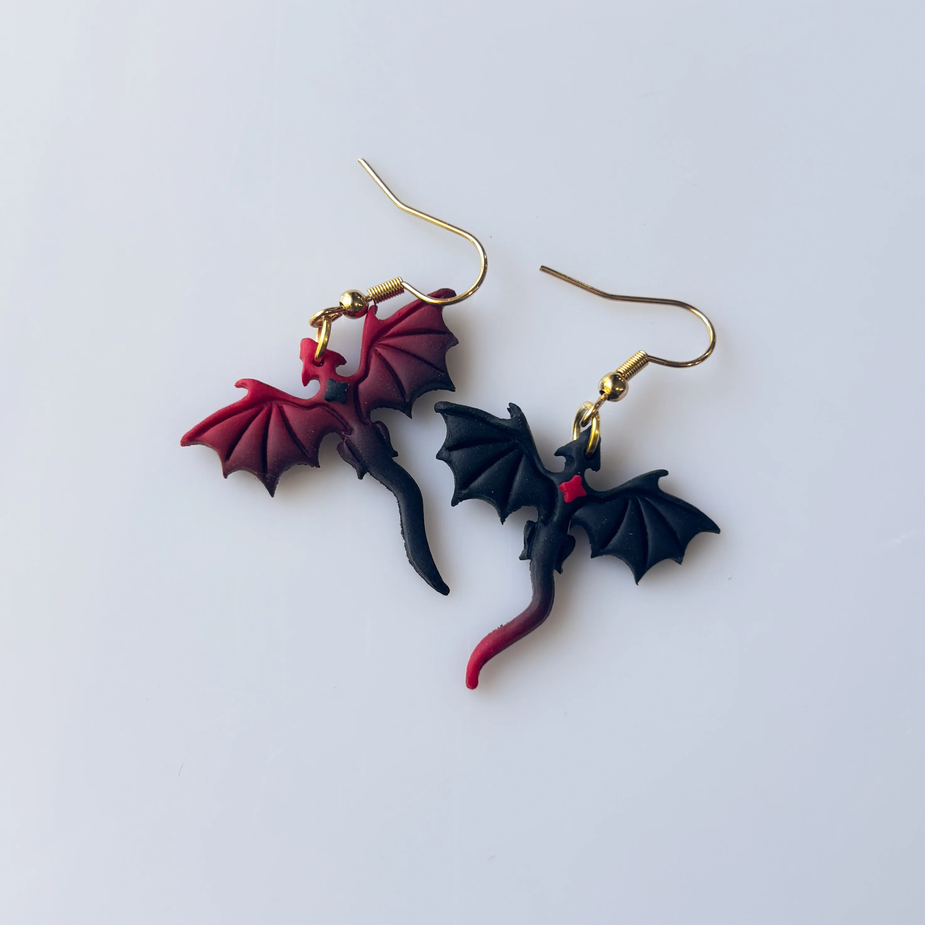 GOTHIC ROSE DRAGON EARRINGS (MINI)
