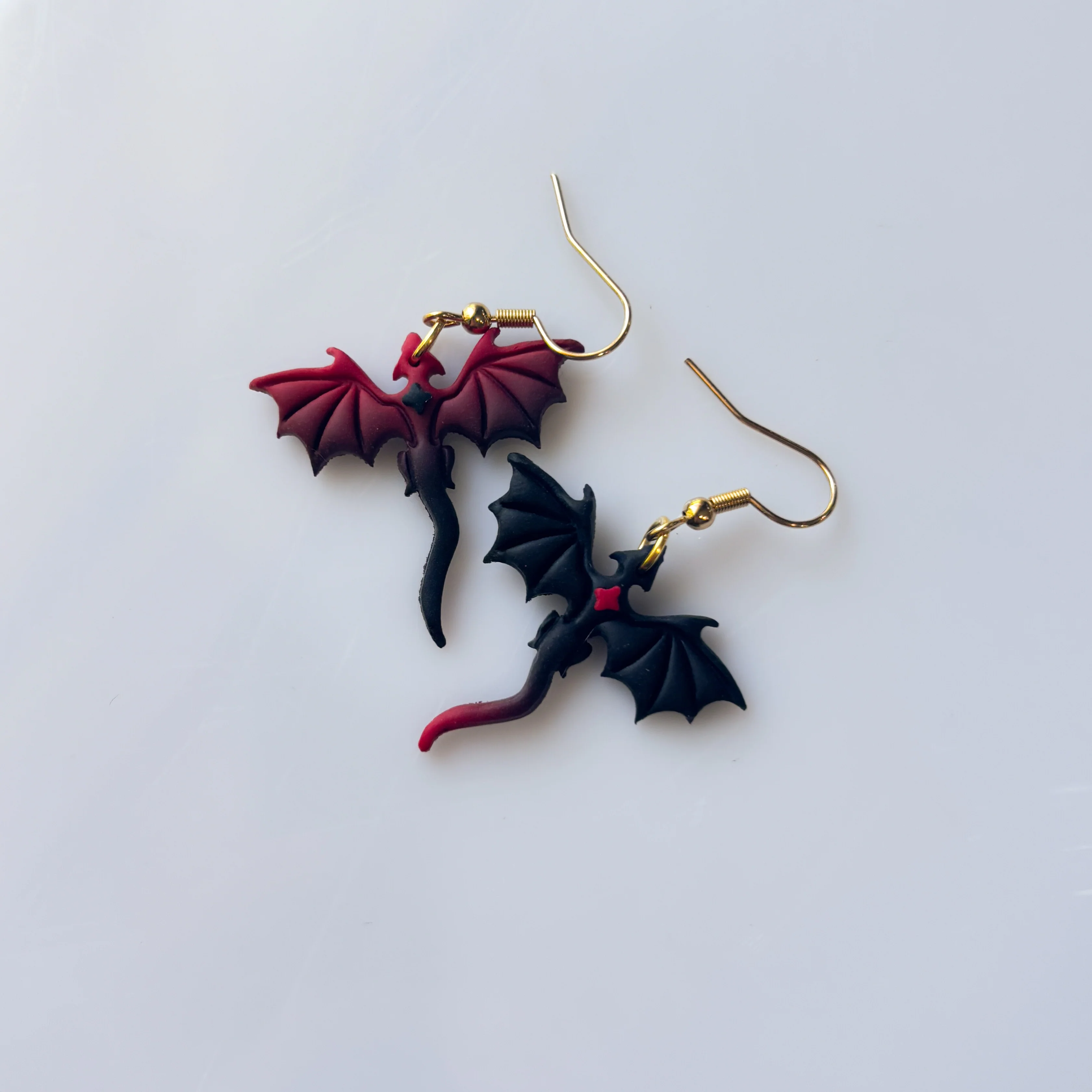 GOTHIC ROSE DRAGON EARRINGS (MINI) - Image 3