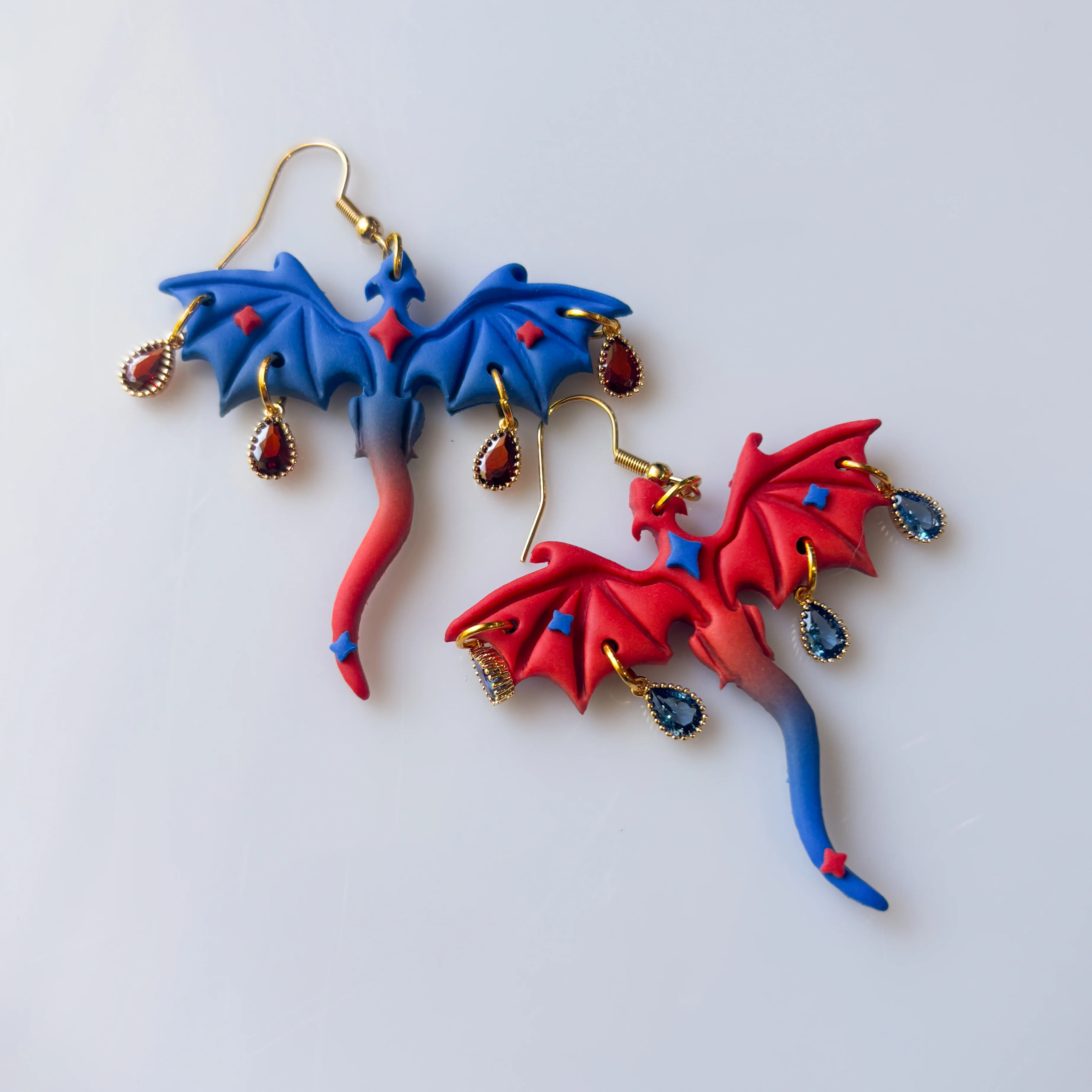 FIRE & WATER DRAGON EARRINGS (LARGE) - Image 3