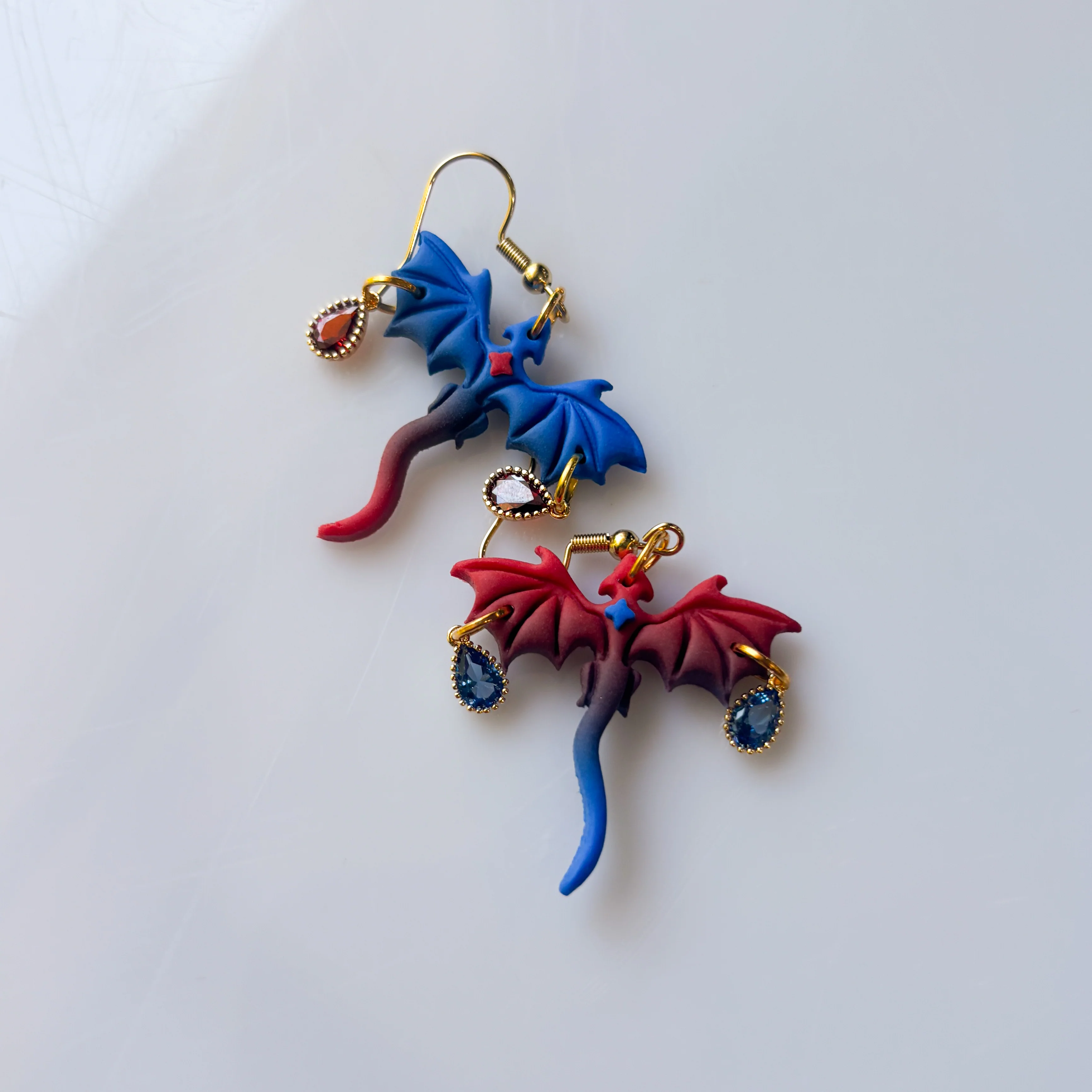 FIRE & WATER DRAGON EARRINGS (MINI) - Image 2