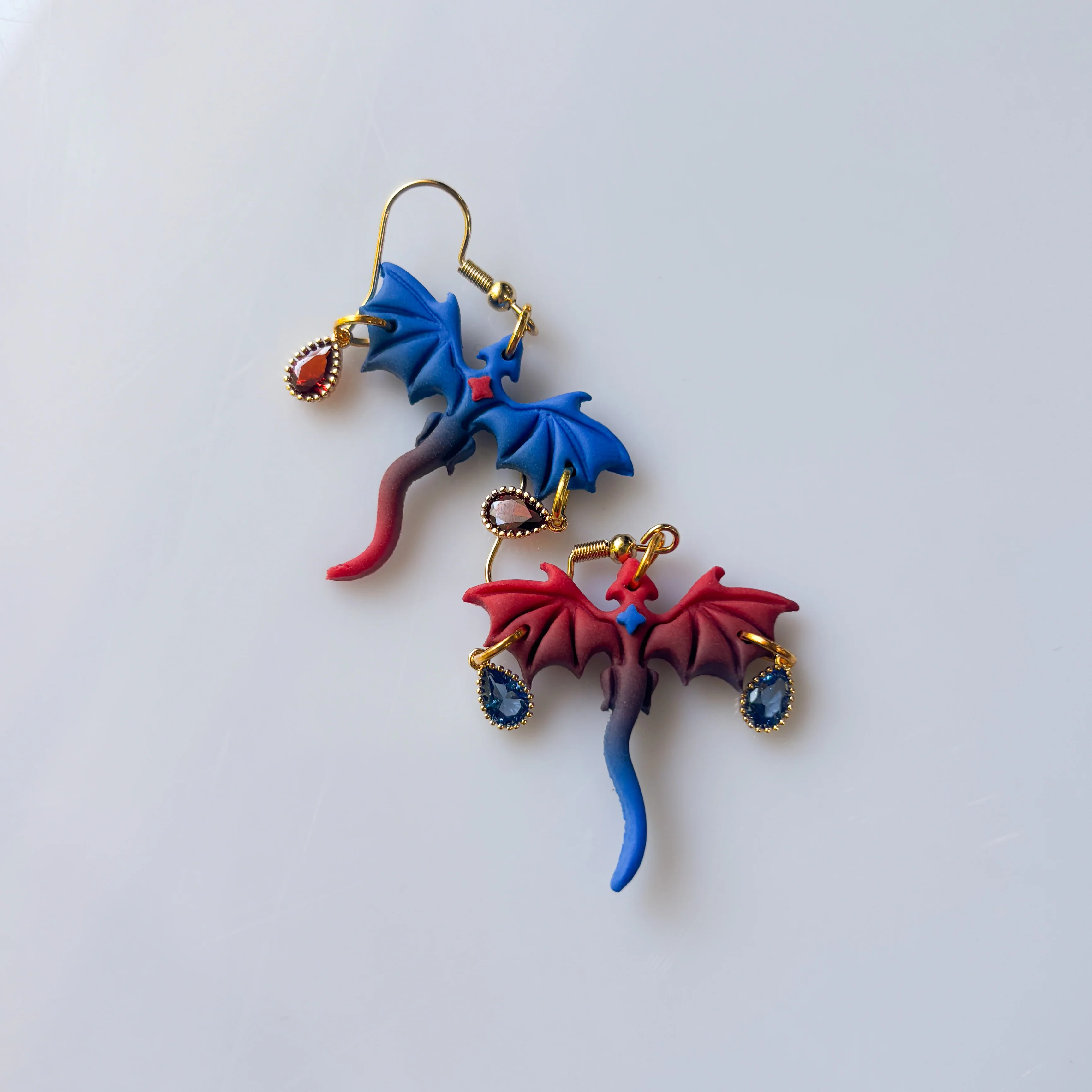 FIRE & WATER DRAGON EARRINGS (MINI)
