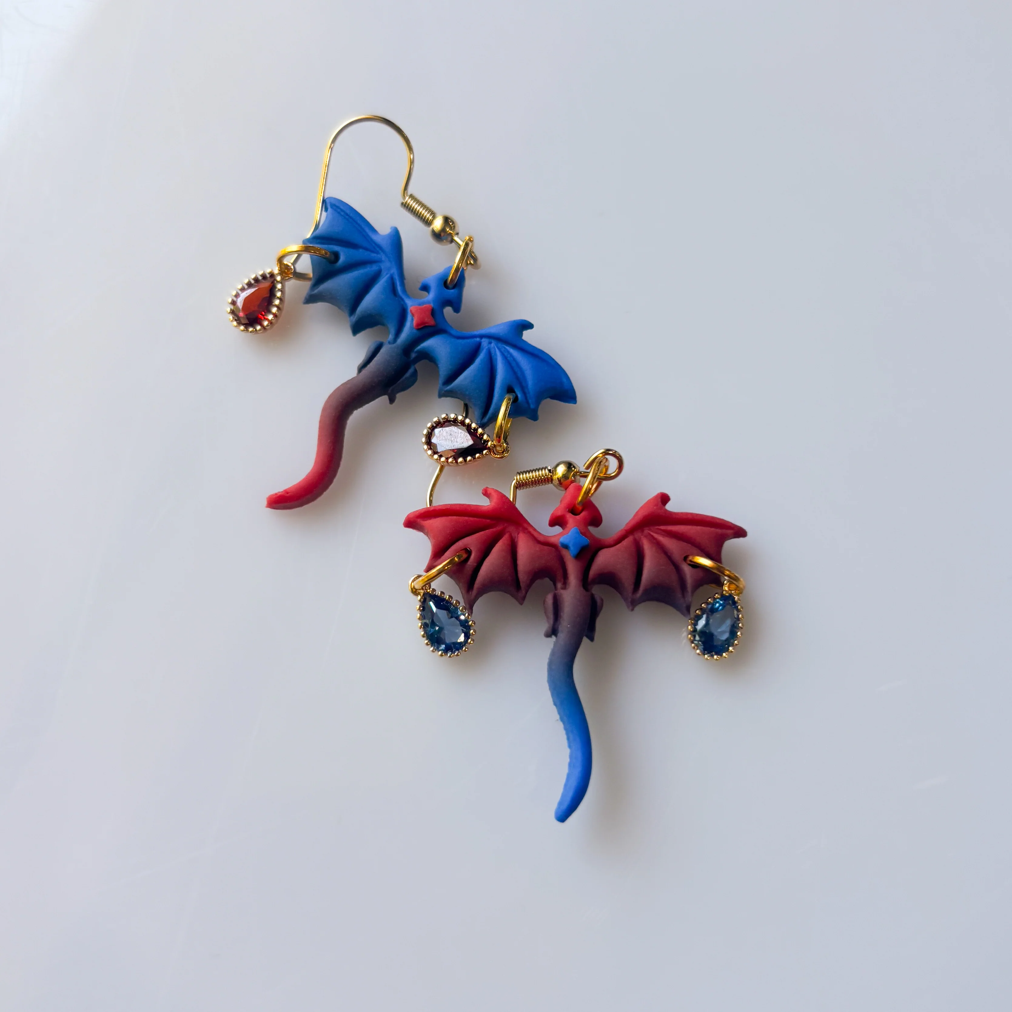FIRE & WATER DRAGON EARRINGS (MINI) - Image 3