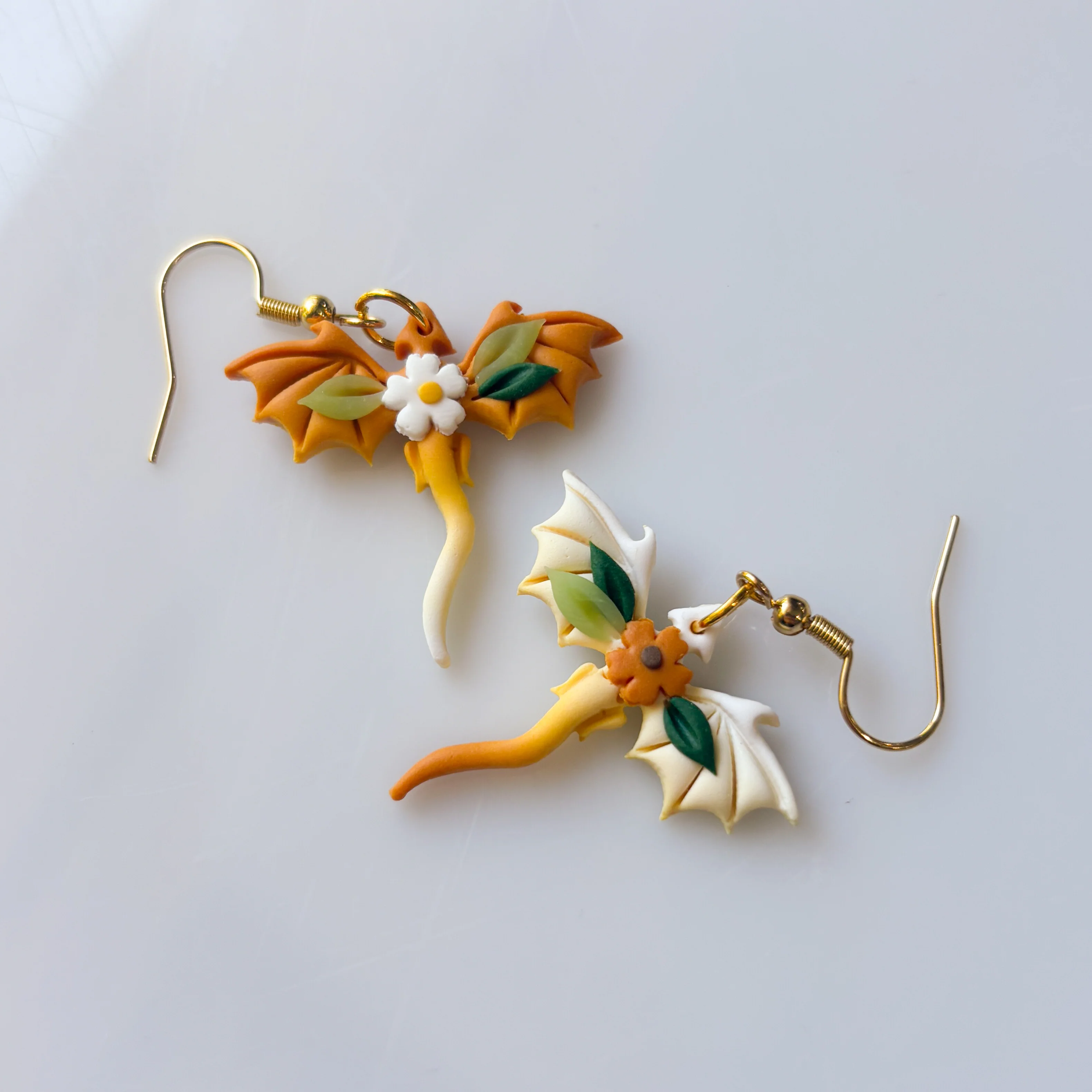 SUNFLOWER DAISY DRAGON EARRINGS (MINI) - Image 2