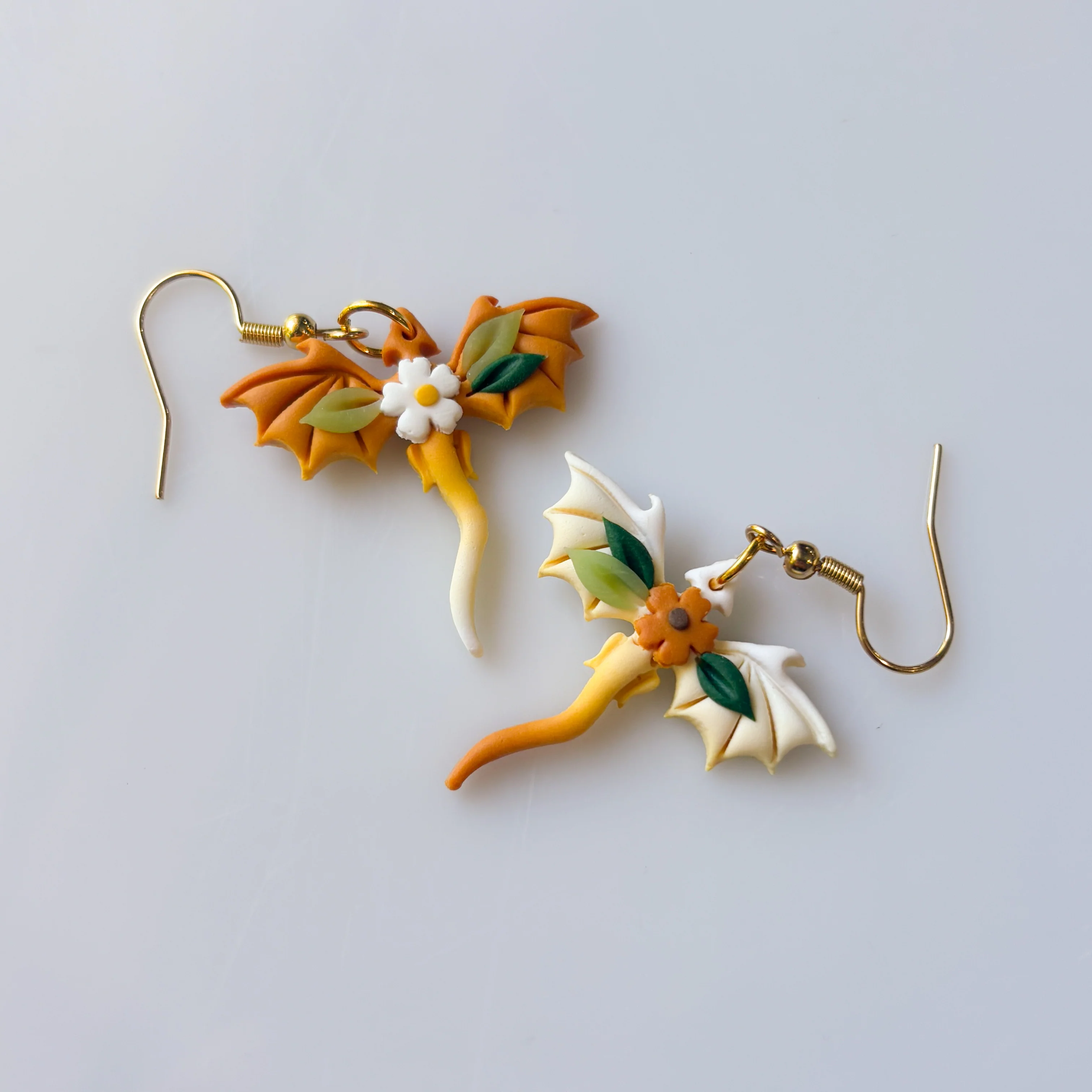 SUNFLOWER DAISY DRAGON EARRINGS (MINI) - Image 3
