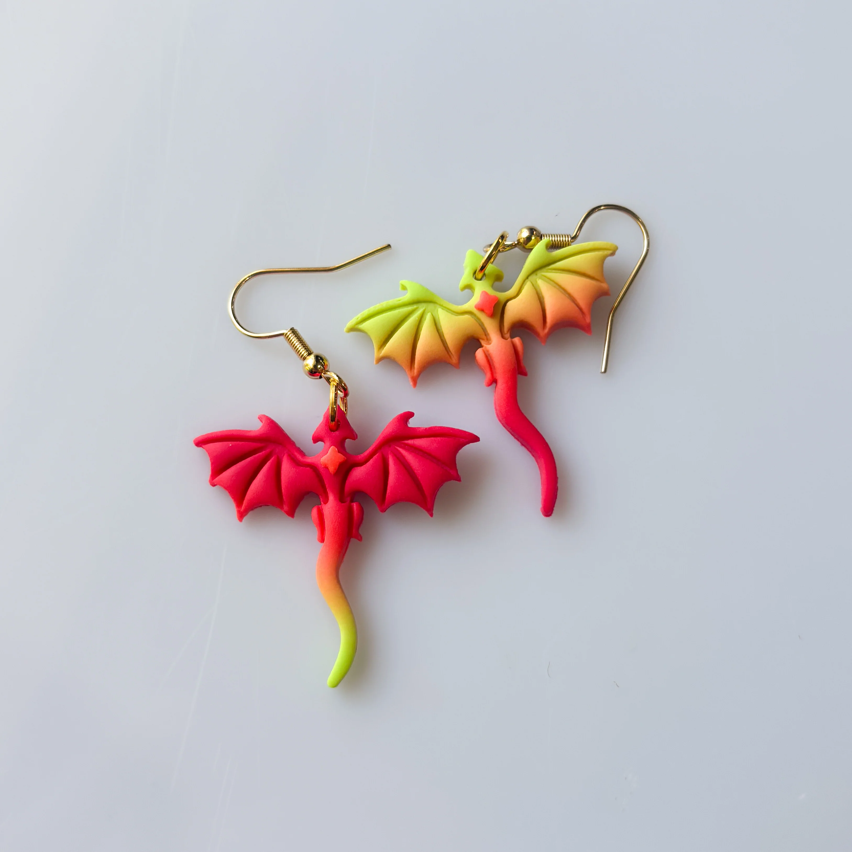 NEON DRAGON EARRINGS (MINI) - Image 2