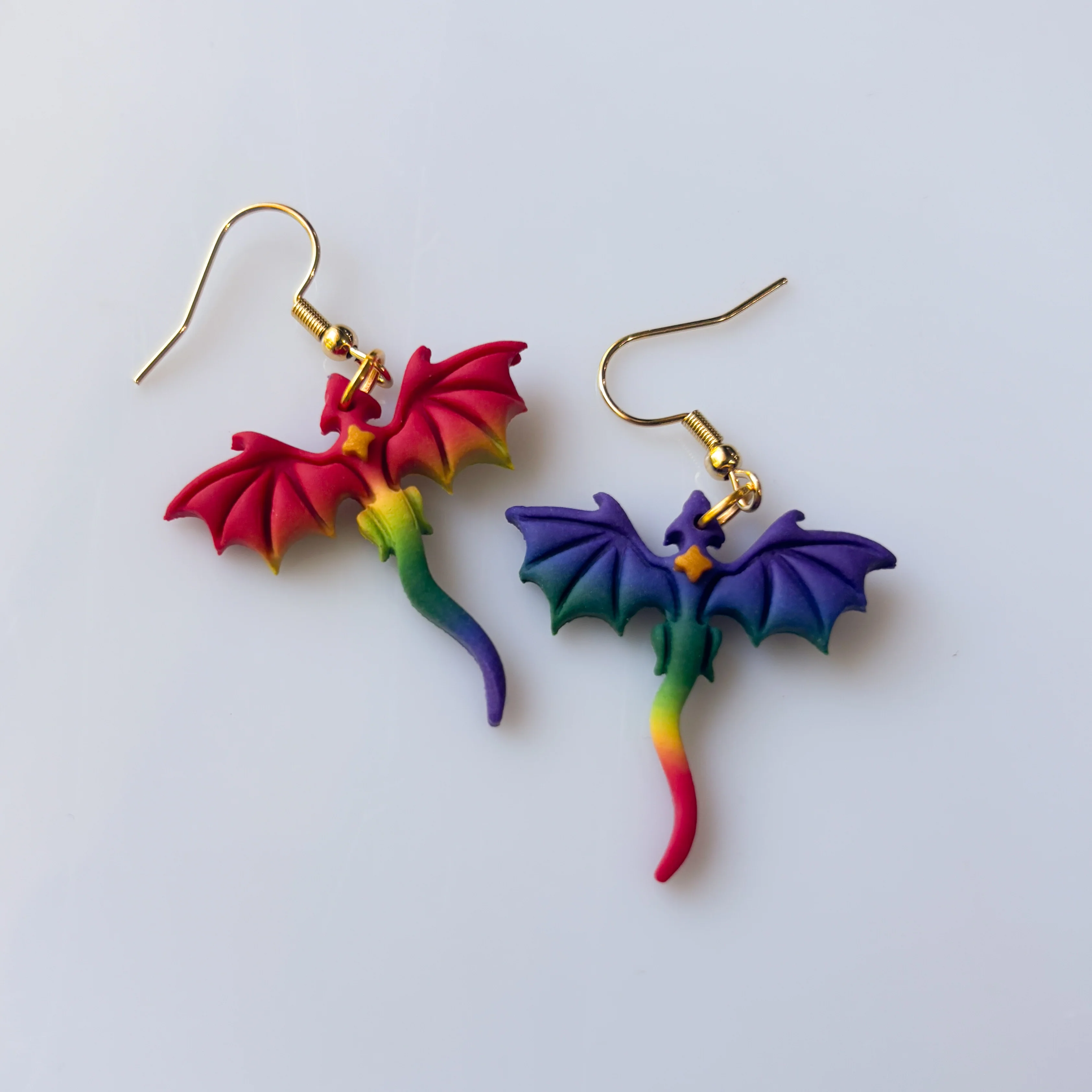 RAINBOW DRAGON EARRINGS (MINI) - Image 2