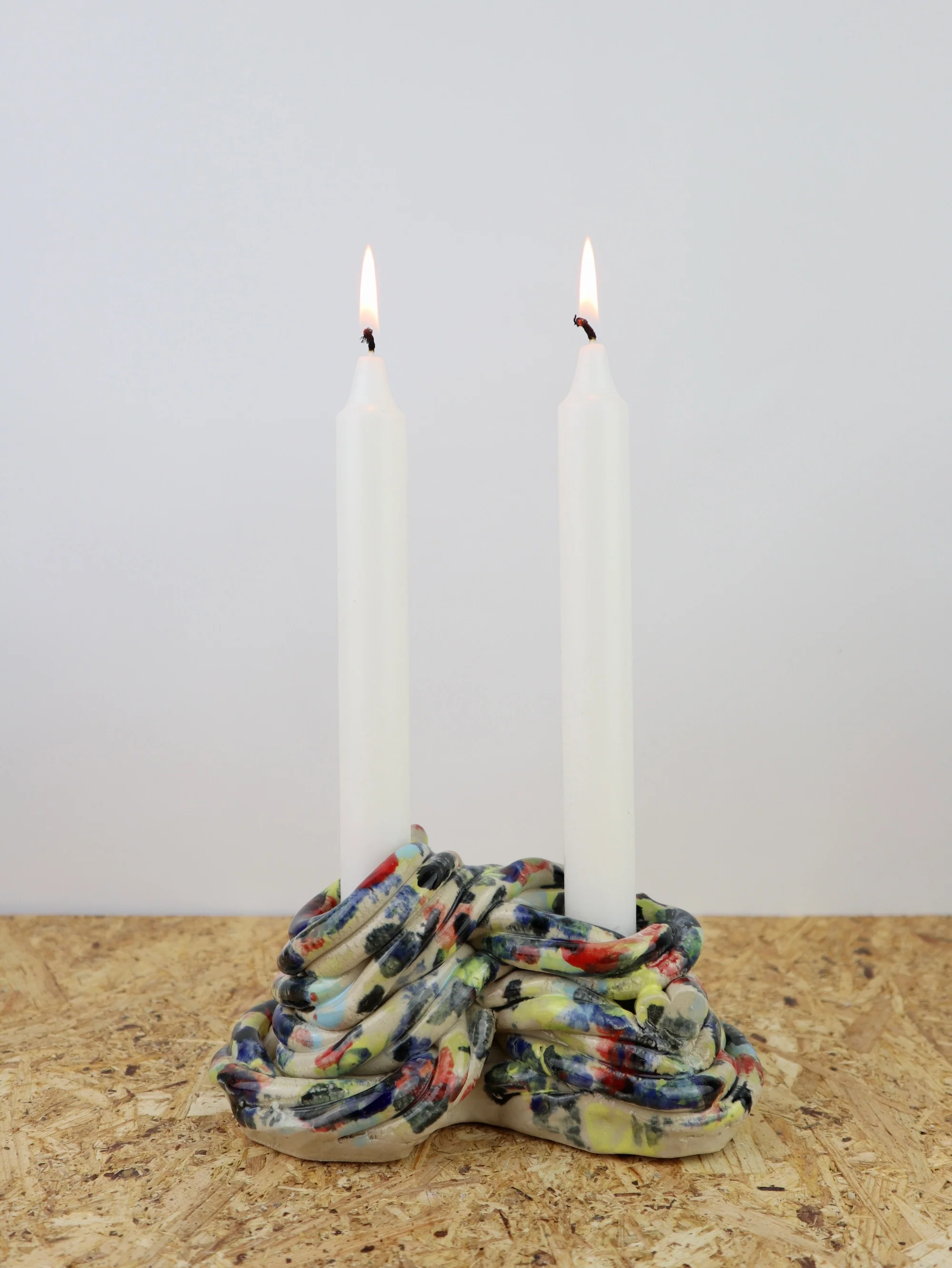 Extruded candle holder- multi color- romantic duo - Image 3