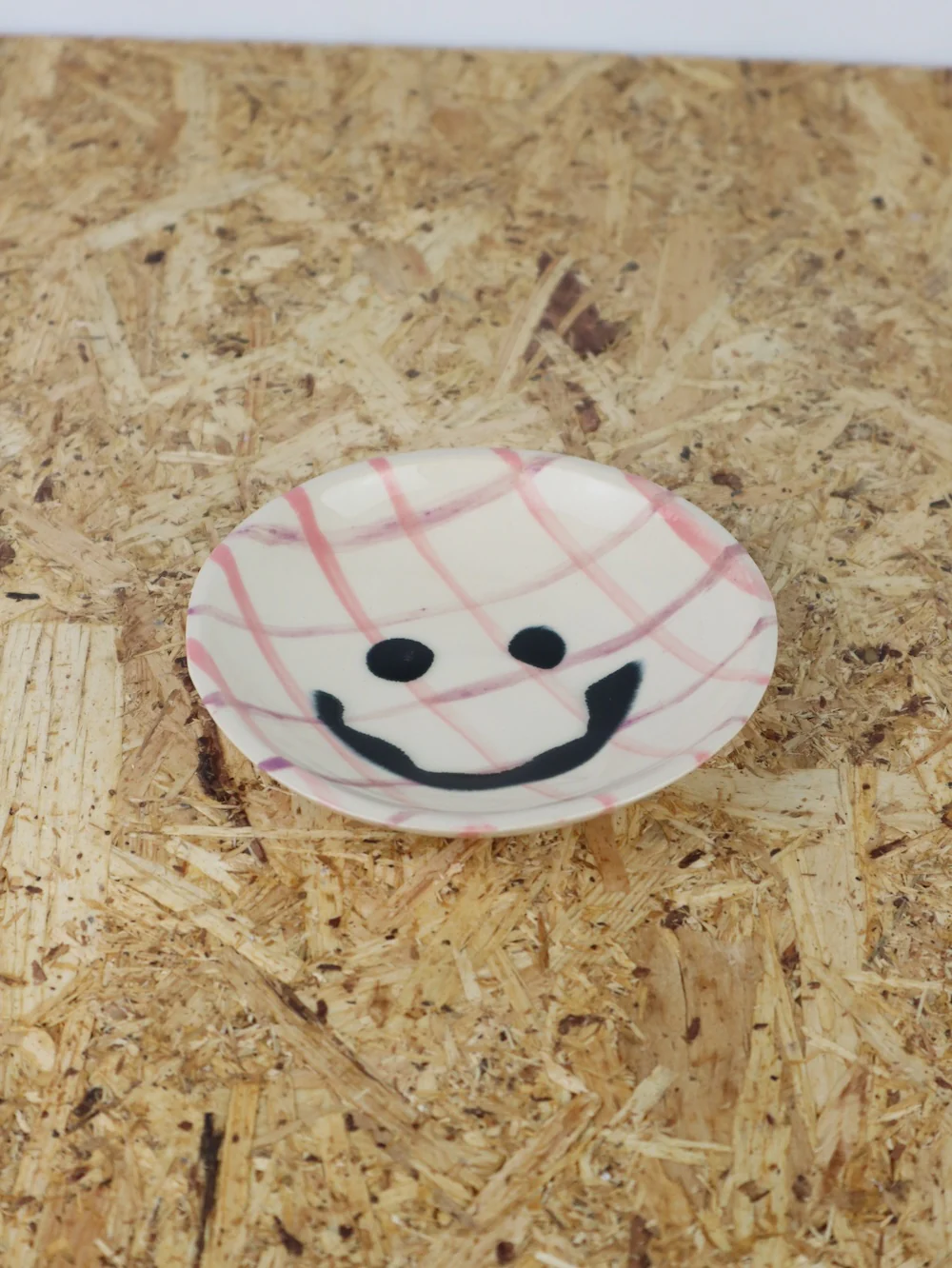 Medium – You are funny trinket bowl -pink purple grid