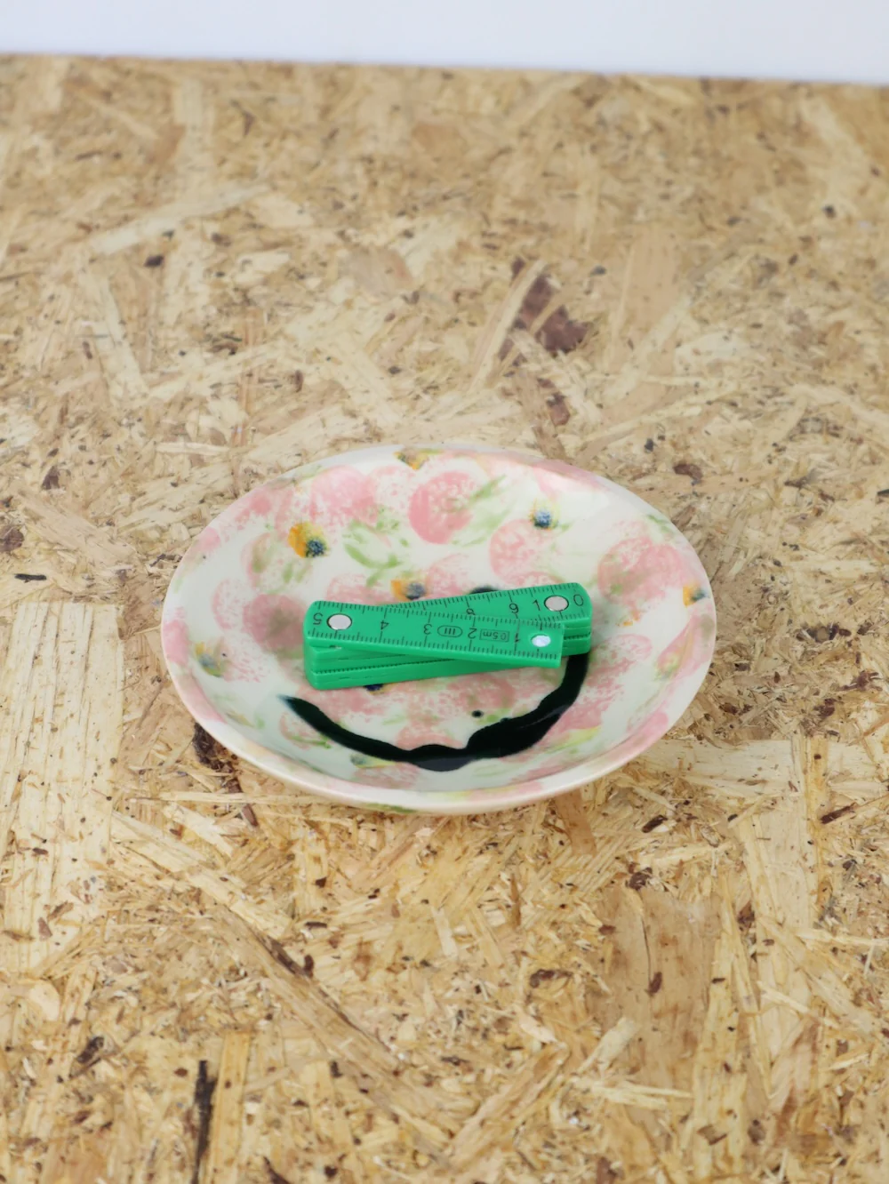 Medium - You are funny trinket bowl -in pink and green pattern - Image 2