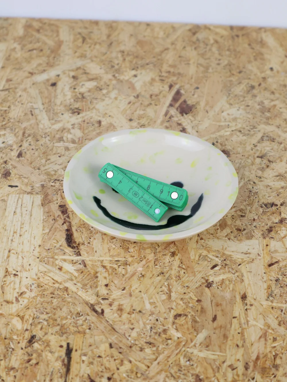 Medium - You are funny trinket bowl -in light green dots - Image 2