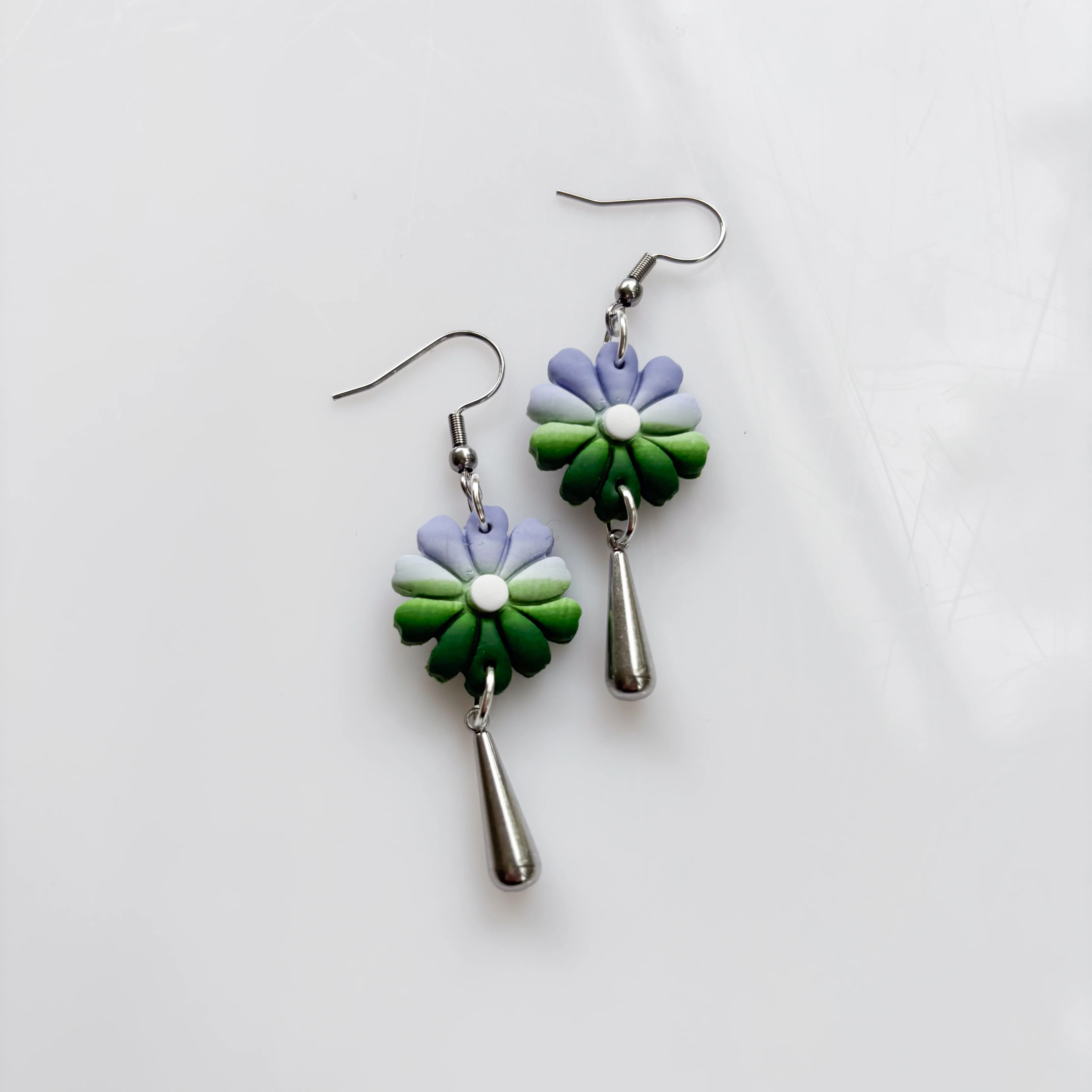 GENDERQUEER PRIDE EARRINGS (FLOWERS) - Image 2